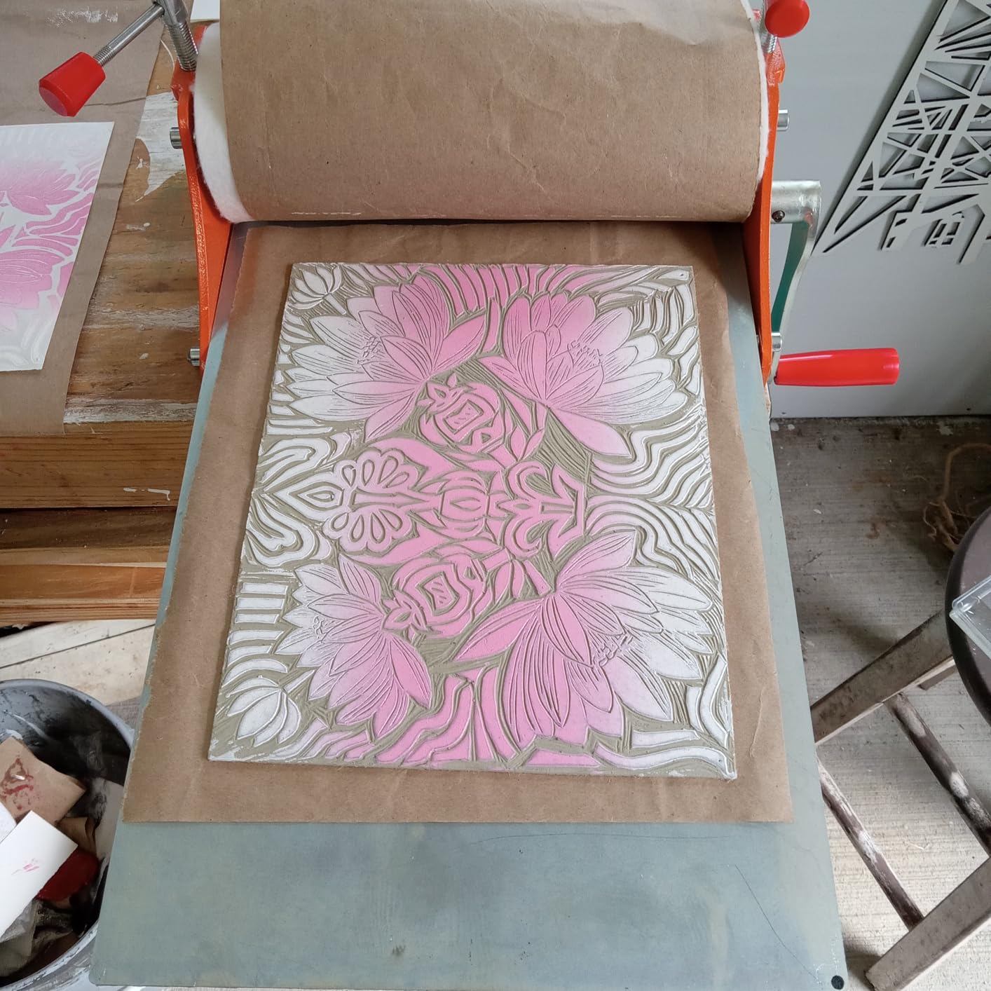 Printing Press, Basic Etching Machine, Letterpress Machine, All Metal Structure, Durable Professional Printing Machine for Monochrome Printing and Etching, Printing Size 11 
