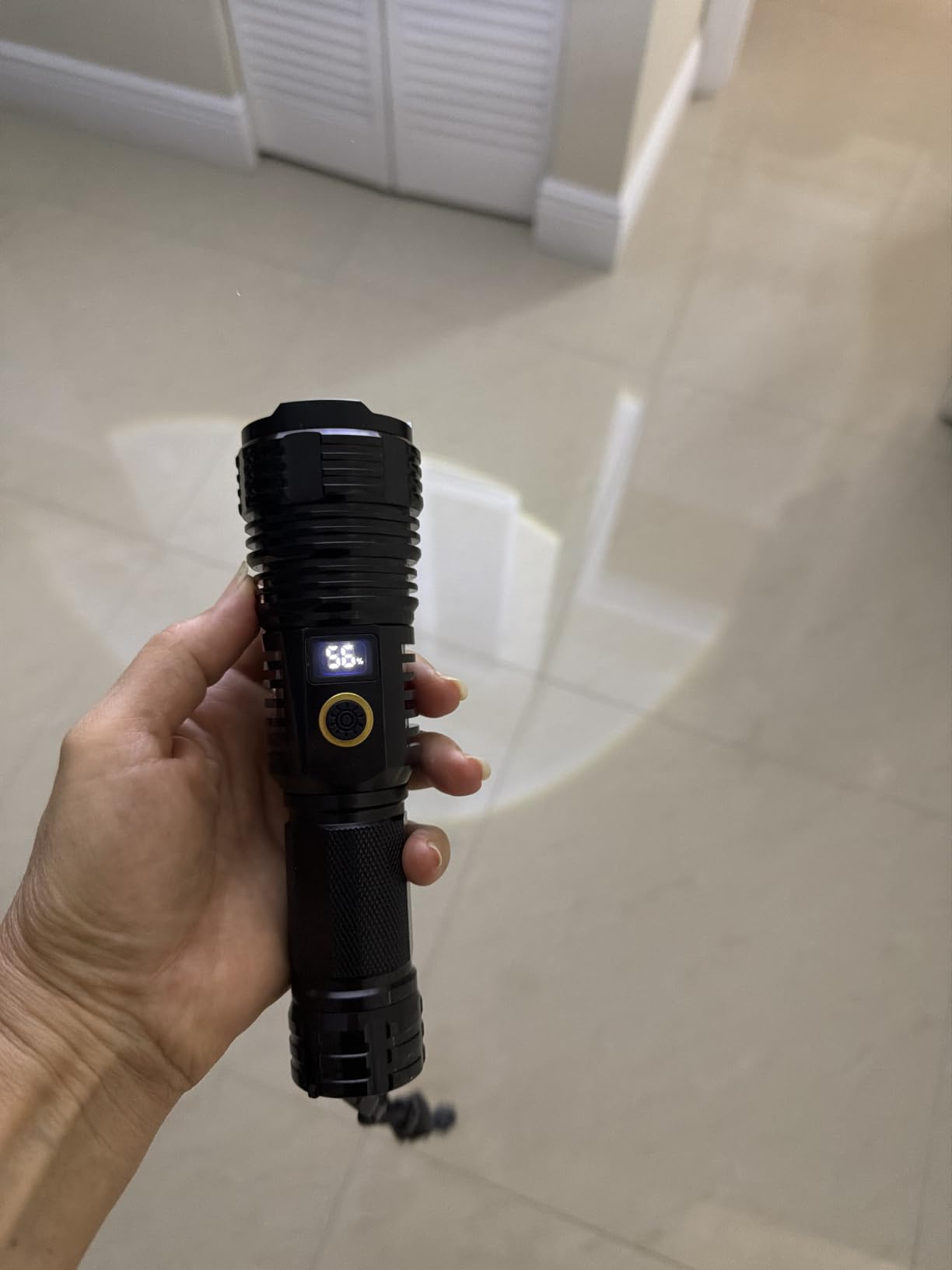 Rechargeable Flashlights High Lumens, 100000LM LED Super Bright Flash Light | LCD Display, Long Range & Long Lasting, Zoomable, Waterproof, 5 Modes, Tactical Linternas for Home Emergencies Camping customer photo 1