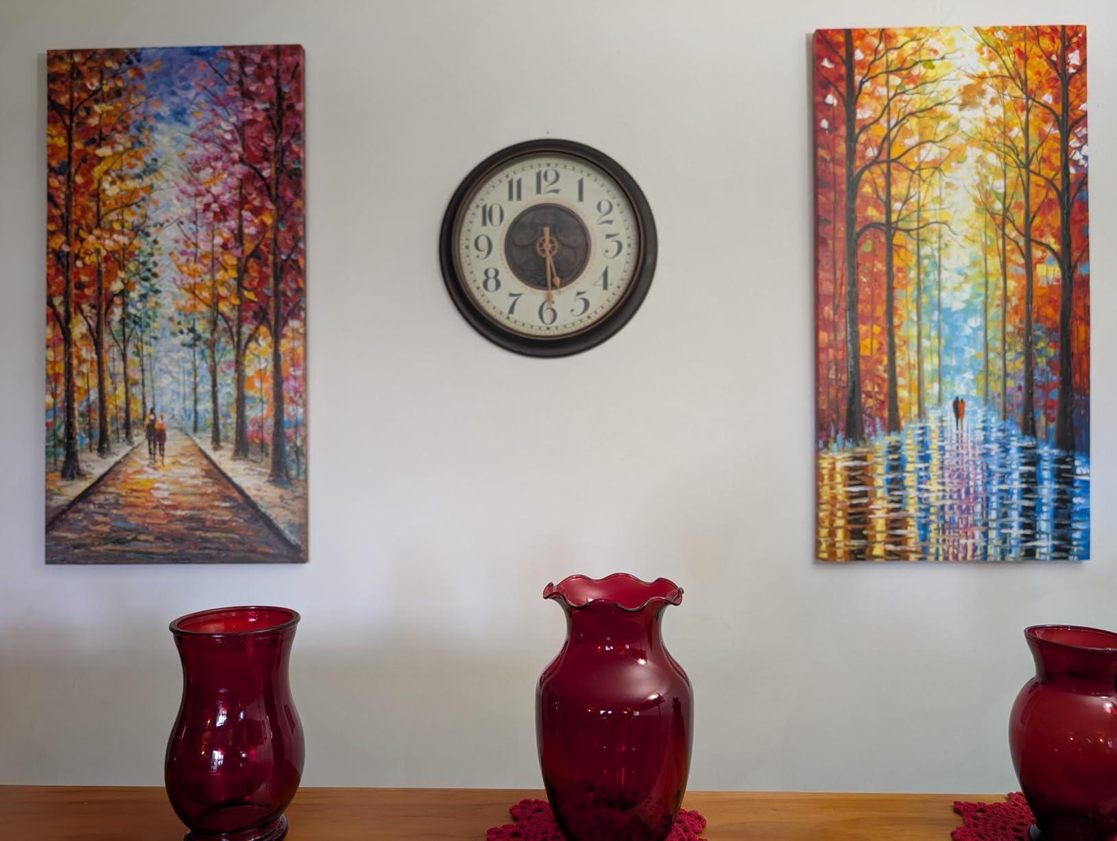 Art Hand-Painted Landscape Oil Painting Contemporary Abstract Vertical Canvas Frame Wall Art Living Room Bedroom Wall Decoration 47x23 Inches customer photo 1