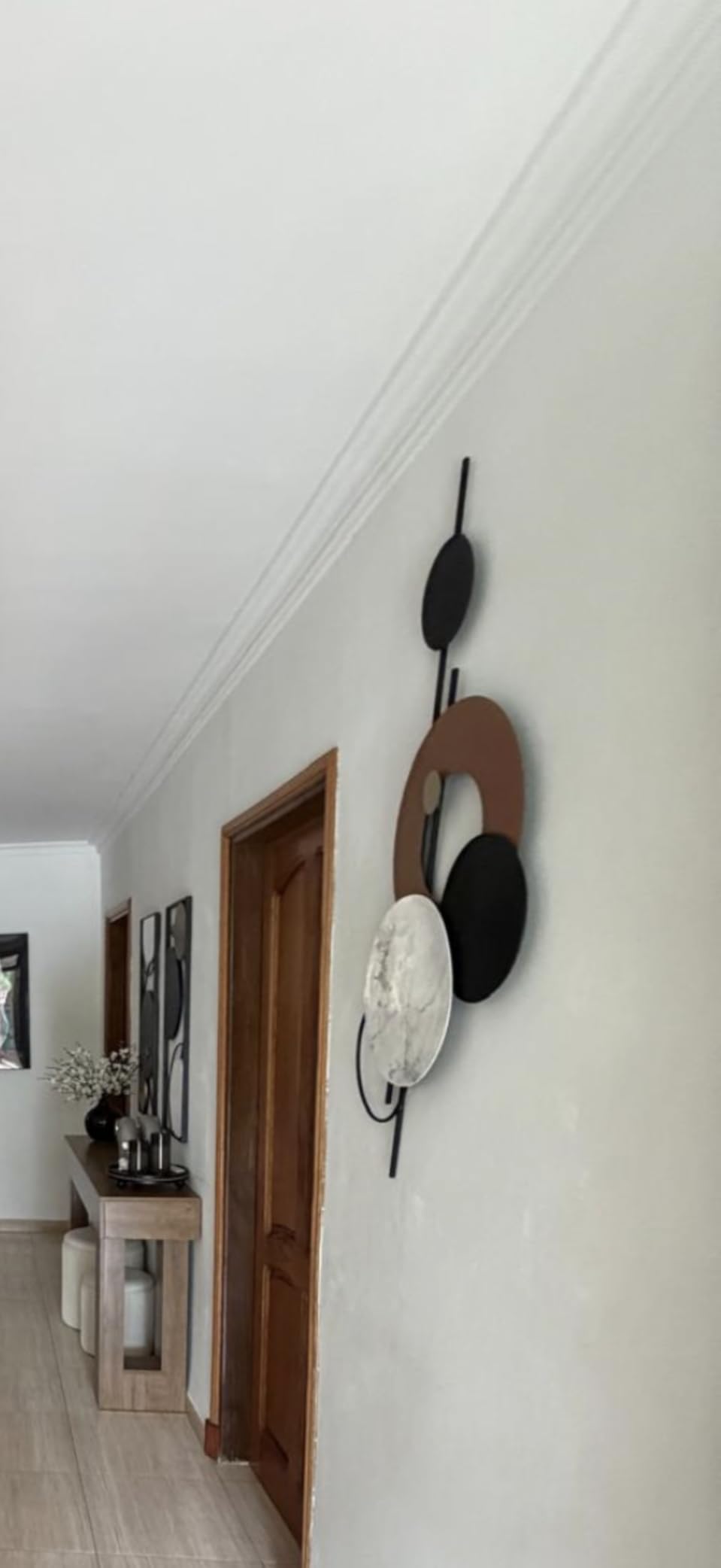 HEBOIX Large Metal Wall Decor Modern Metal Wall Art 3D Wall Sculptures | Handmade Wall Hanging Decoration for Living Room Dinning Room Bathroom Entryway Kitchen Office (19''Lx39''W) customer photo 1