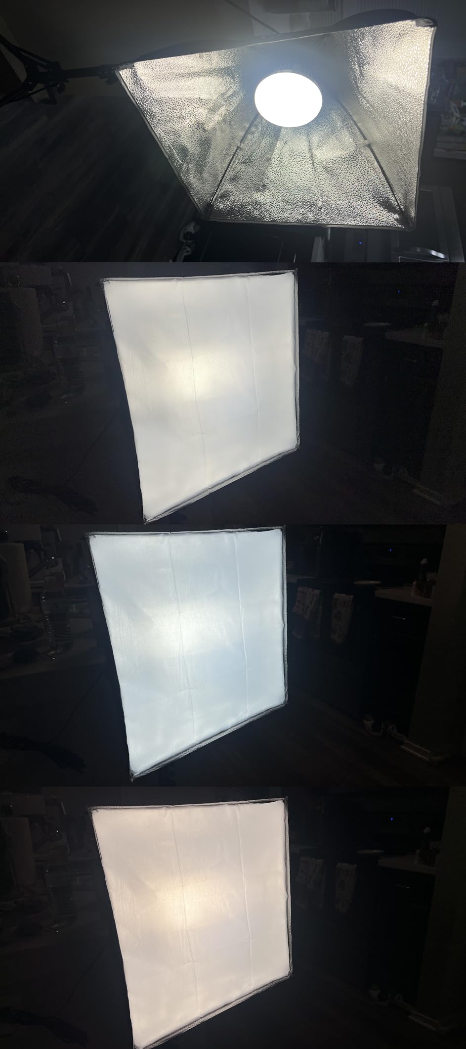 2Pack Professional Softbox Lighting Kit, 16'' x 16'' Studio Lights with 85W 2700-6500K E27 LED Bulbs, Continuous Lighting for Photography/Video Recording/Live Streaming customer photo 1