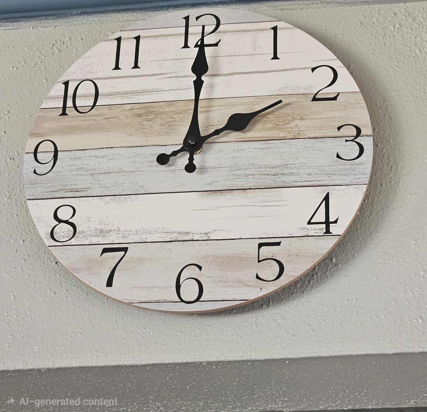 8 Inch Wall Clock, Silent Battery Operated Analog Clock, Grey | Bathroom | Kitchen | Bedroom | Decorative Style | Rustic Style customer photo 1