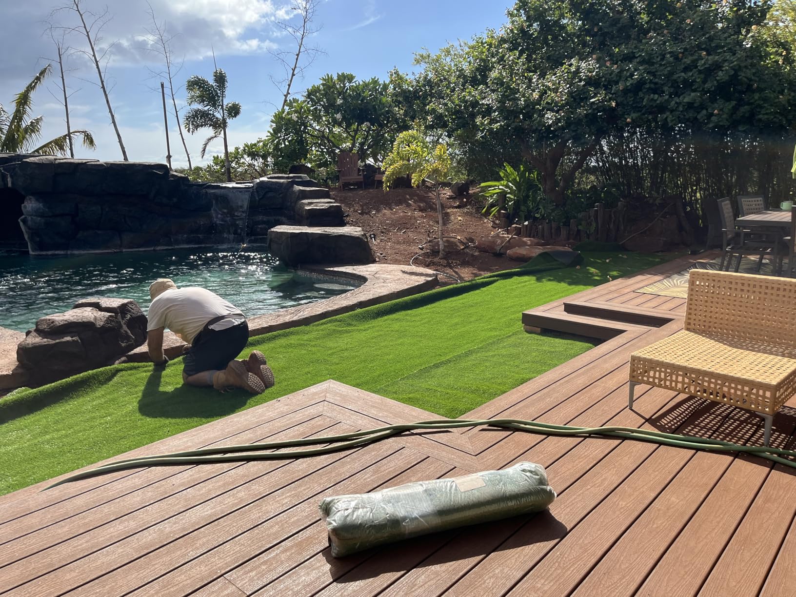 CooRug Professional Artificial Turf Grass Outdoor, 3x5 Ft Fake Grass | Realistic, Thick and Soft, Reusable, Easy to Clean, with Drainage Holes, Pet Friendly, Fire-retardant, UV Resistance customer photo 2