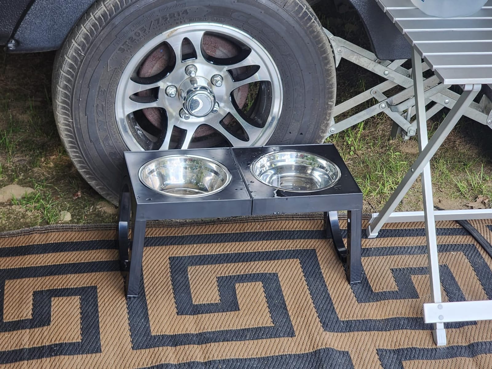 XIAZ Elevated Dog Bowls Large Breed Raised Dogs Bowl Stand Large/Medium Sized Dog Stainless Steel Food Water Bowl Stands 5 Heights Adjustable 9/11/12/14in Black Pet Feeder Dish Station customer photo 2