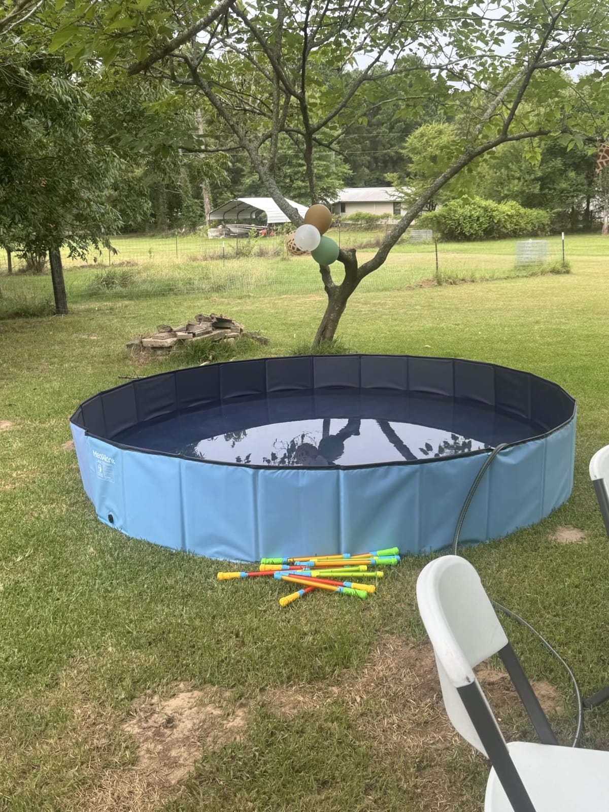 Meowant Extra Large Dog Pool Foldable 97'', Hard Plastic Kiddie Pool | Dog Swimming Pool Collapsible Dog Pet Bath Pool, Portable Deep Dog Pools for Large Dogs (5XL-97'' x 16