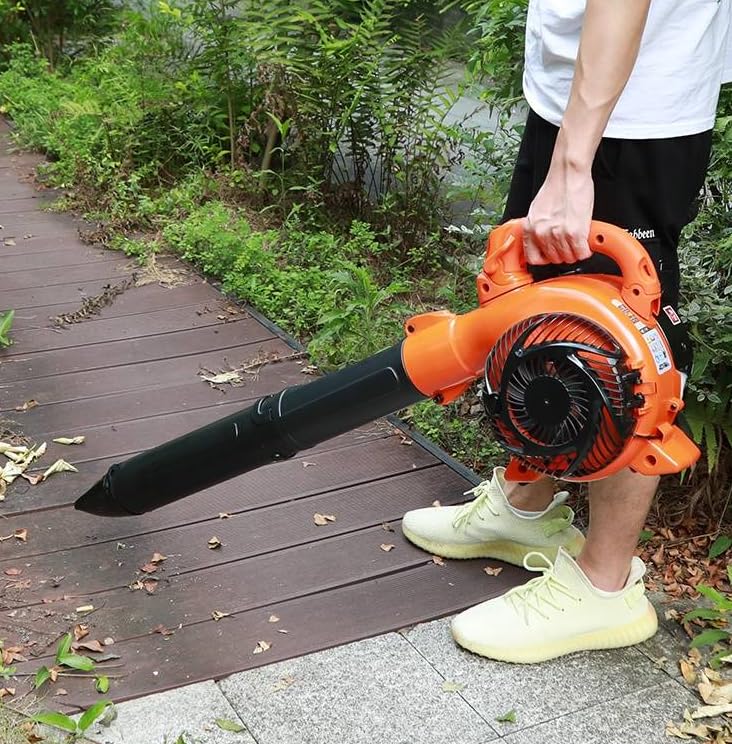 Factory Direct, 26CC 2-Stroke Gas Leaf Blower & Suction - 424CFM Handheld Dual-Purpose Blower with Straight & Curved Pipe for Leaves, Snow, Road Cleaning customer photo 1