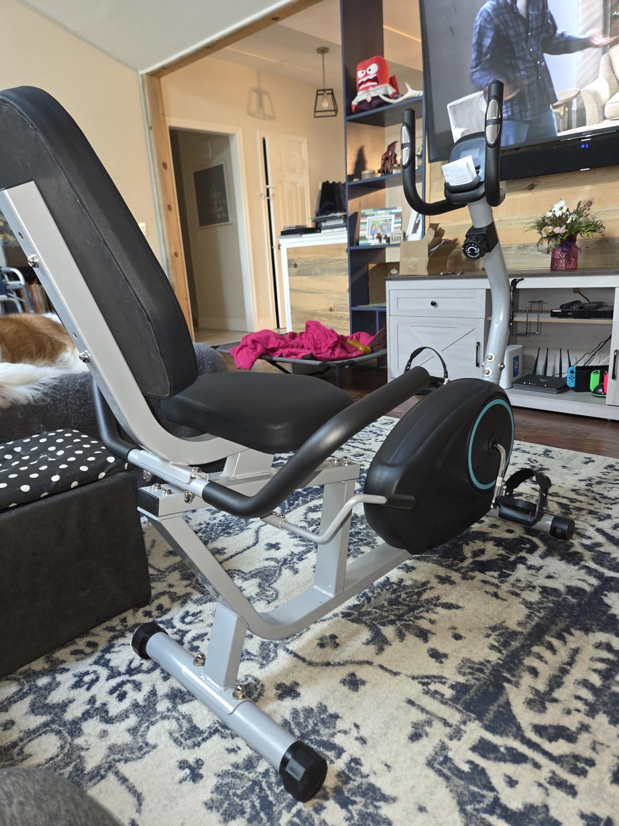 Recumbent Exercise Bike for Seniors - 400LB Weight Capacity Recumbent Bikes with Comfortable Seat, Pulse Sensor, 16-level Resistance, LCD Monitor customer photo 1