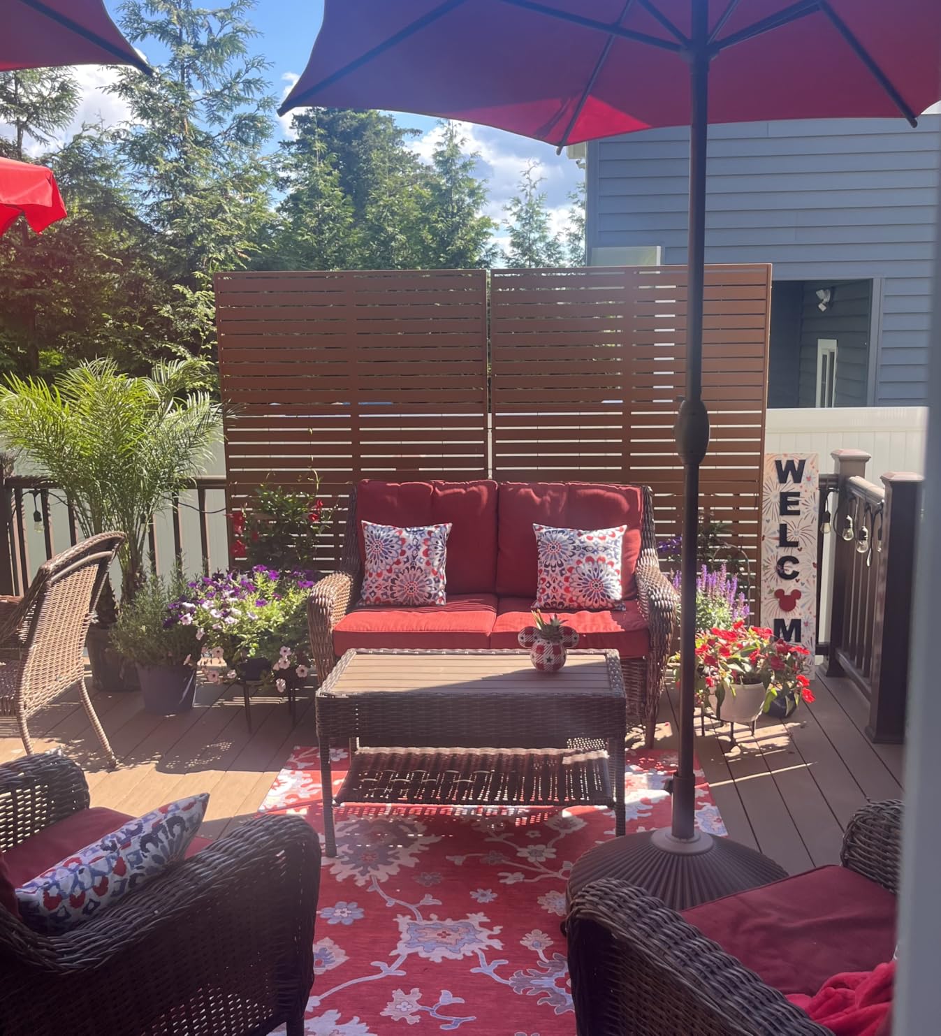 Metal Privacy Screen Outdoor 72