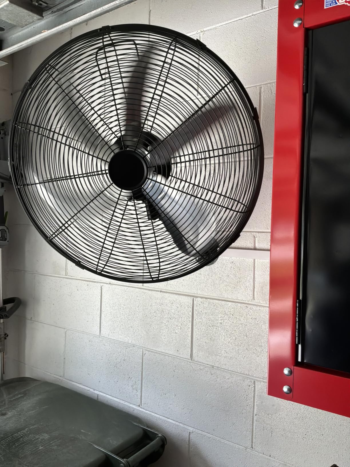 BILT HARD 9500 CFM 30 in. High Velocity Industrial Wall Fan, 3-Speed Wall Mount Oscillating Fan, Heavy Duty Air Circulator for Garage, Commercial, Warehouse, Factory, Workshops and Jobsites- UL Listed customer photo 2