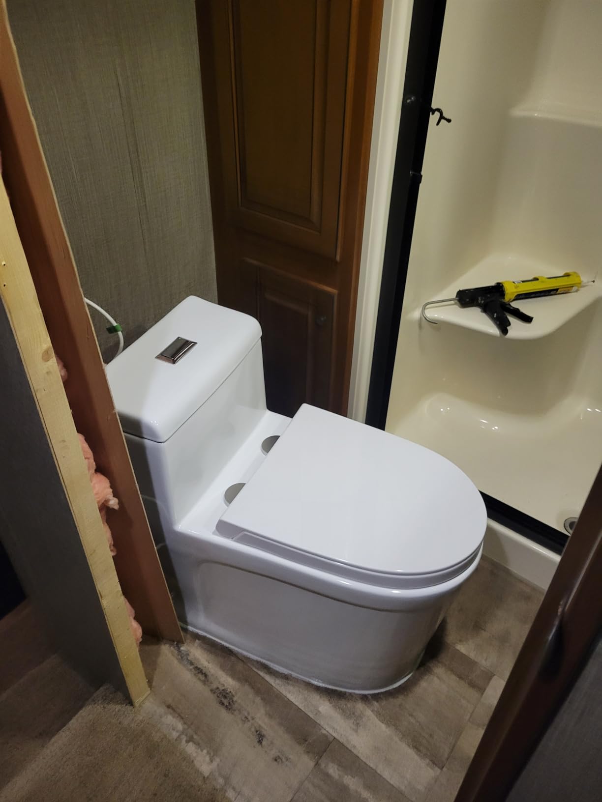 Simple Project 600w Macerating Toilet System with Pump for Basement | One-Piece Powerful 1.6gbf & Quiet Up Flush Toilets with 3 Water Inlet & Ac Vent, Rear Outlet Toilet Bowl, Sink & Shower customer photo 1