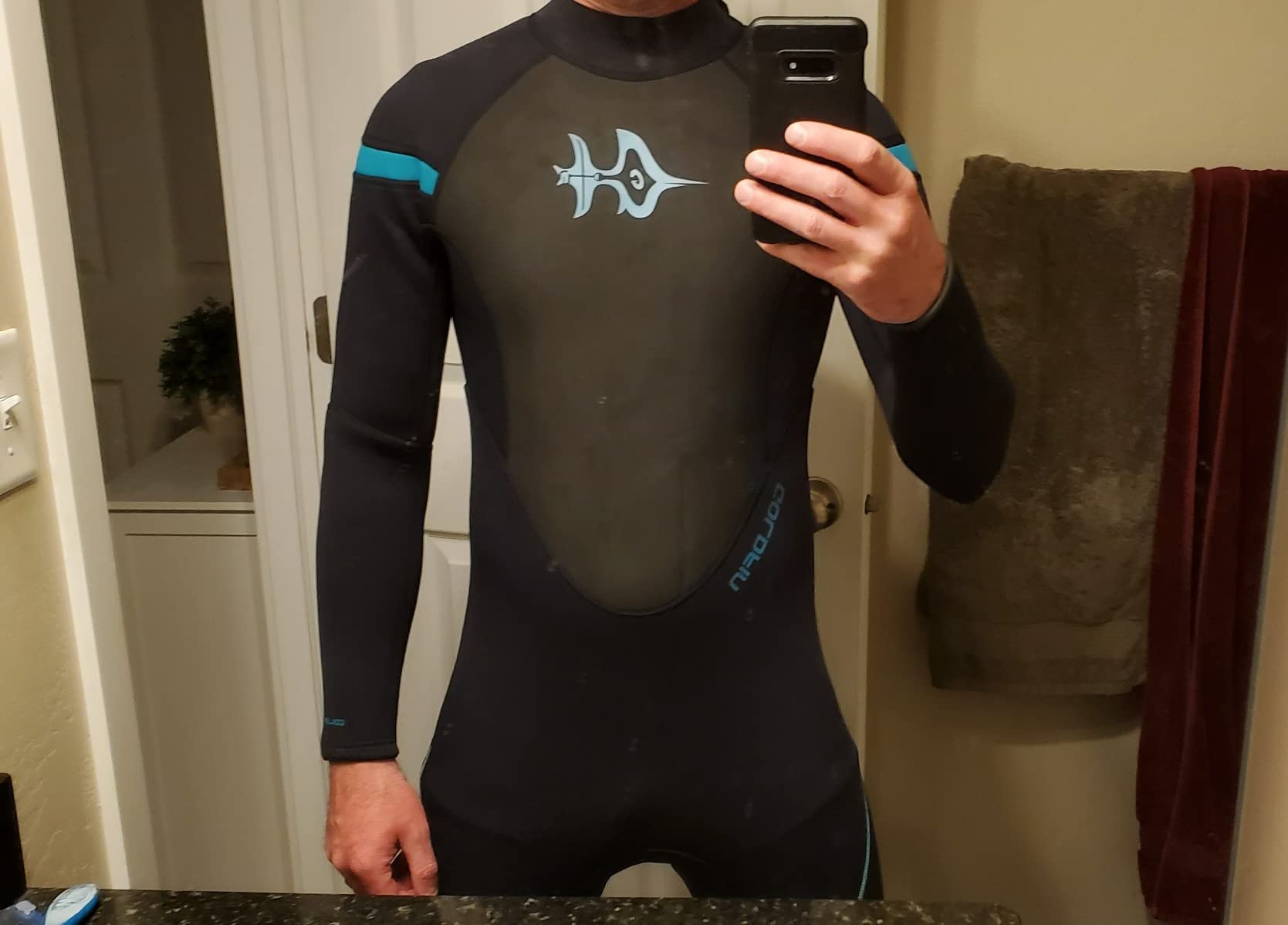 GoldFin Wetsuit for Men 3MM Neoprene Wetsuit | Wet Suits Long Sleeve Fullbody Back Zip Keep Warm in Cold Water customer photo 1