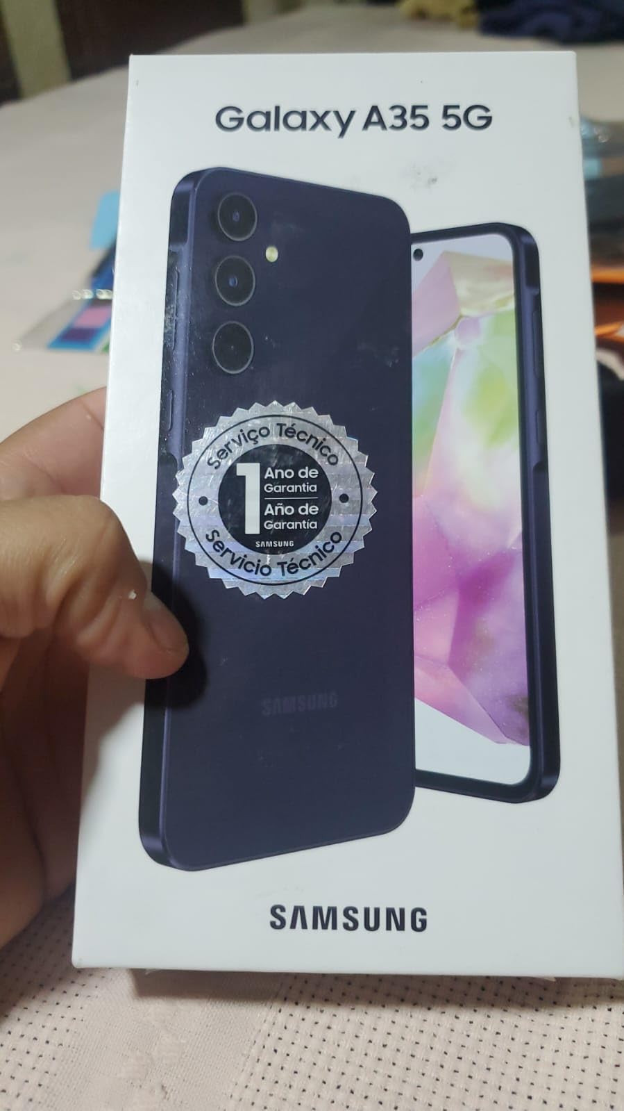 Samsung Galaxy A55 5G A556E 128GB Dual-SIM GSM Unlocked Android Smartphone (Latin Variant/US Compatible LTE) - Awesome Navy customer photo 1