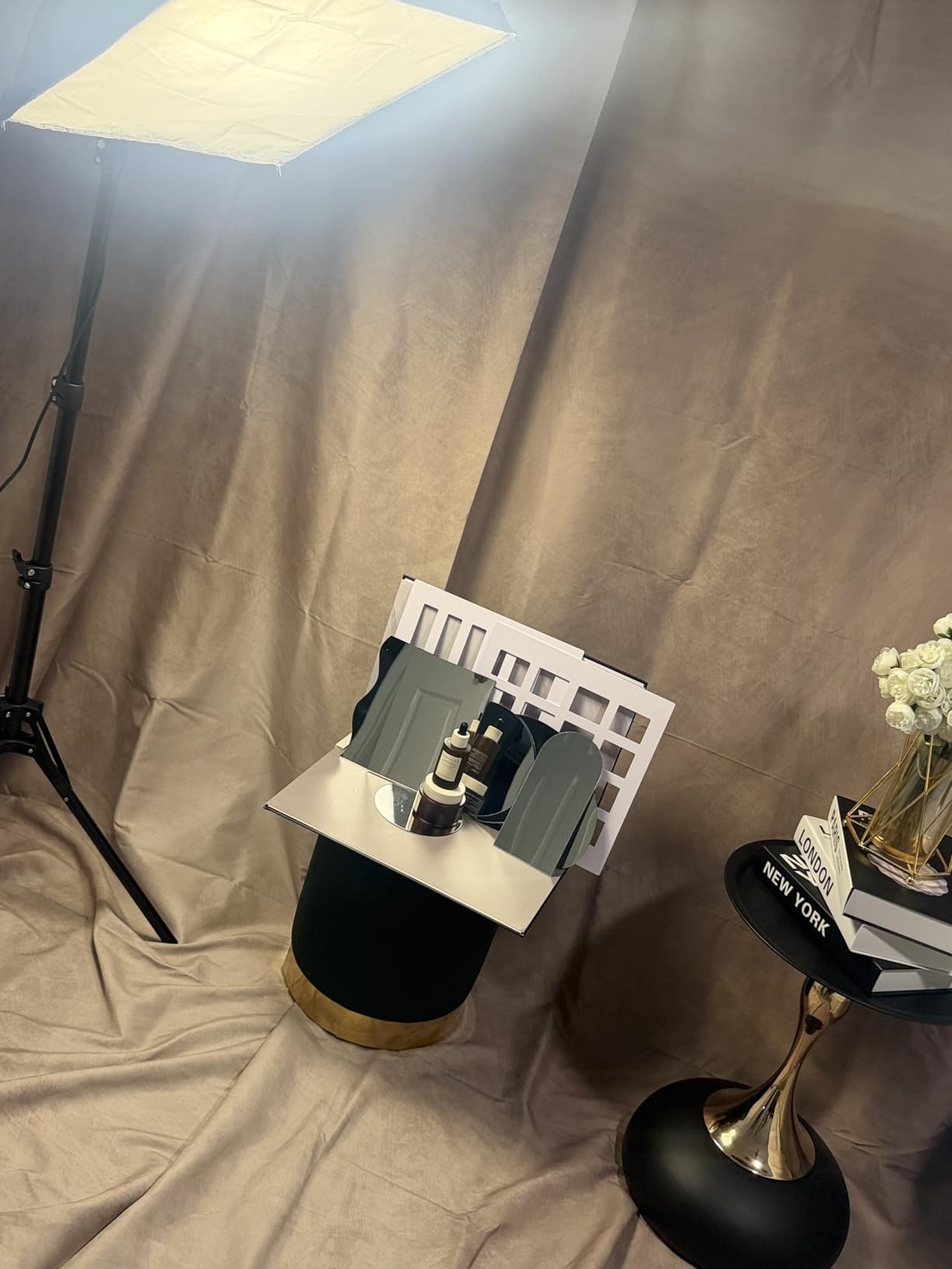 Yoocheese Photo Backdrop for Product Photography, Tabletop Kit, 16.5x11.7in | Create product photos with realistic backgrounds for food, jewelry and small products for content creators and online sellers customer photo 1