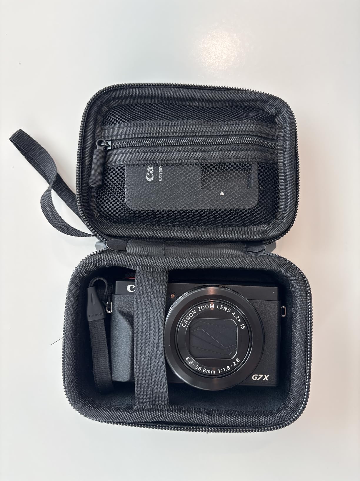 Hard Case for Canon G7X Mark III/II/ SX740 HS Digital Camera, Black | Protective Carrying Bag, Inner Mesh Pocket for Batteries & Cables, Dust Resistant, For Travel & Daily Vlogging Storage customer photo 1