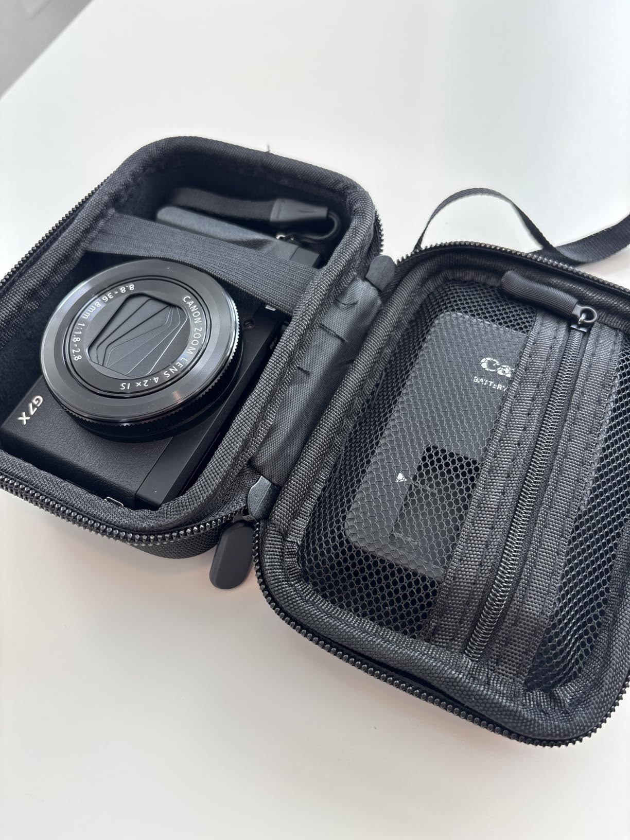 Hard Case for Canon G7X Mark III/II/ SX740 HS Digital Camera, Black | Protective Carrying Bag, Inner Mesh Pocket for Batteries & Cables, Dust Resistant, For Travel & Daily Vlogging Storage customer photo 2