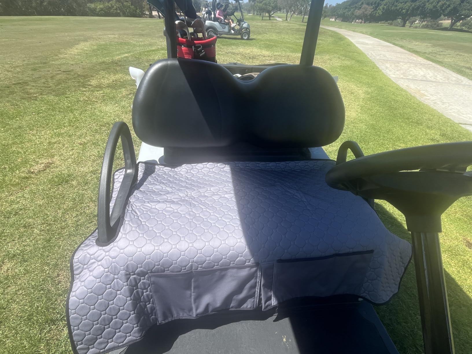 PGmoon Golf Cart Seat Covers with 4 Front Pockets & Nonskid Bottom customer photo 2