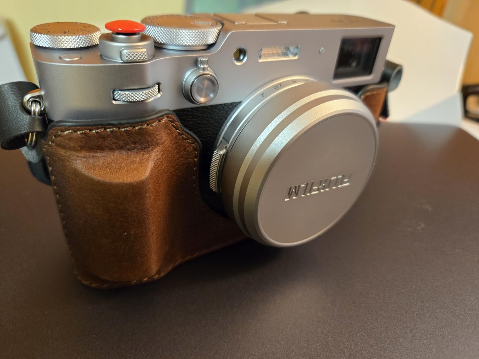 MUZIRI KINOKOO Half Case for Fujifilm X100VI - Retro Style Premium Genuine Leather Protective Case for Fuji X100VI/X100 VI Digital Camera - with Opening Bottom and Hand Grip Design - Black customer photo 1