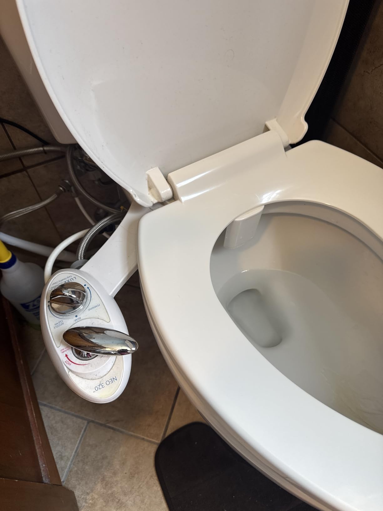 Arofa Hot and Cold Bidet Sprayer for Toilet, Warm Water Bidet Attachment | Hot & Cold Control, Adjustable Water Flow, 7/8