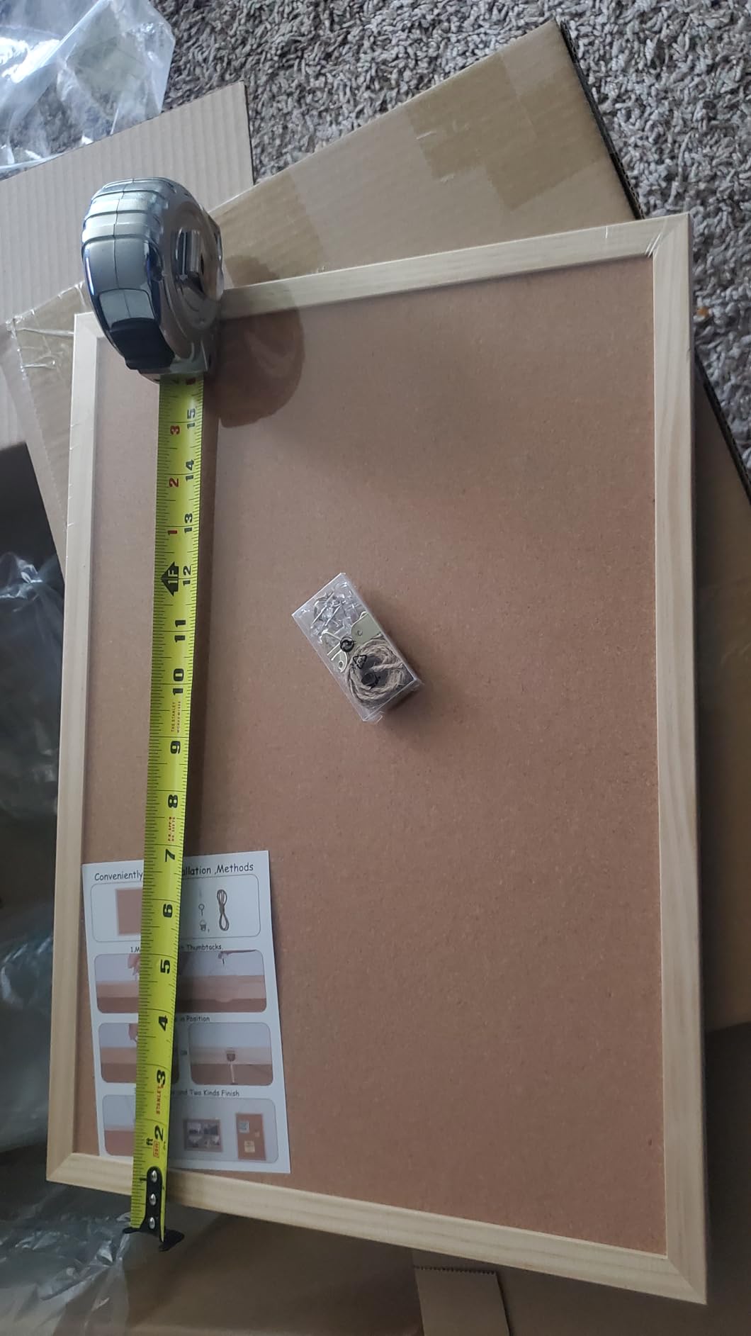DAHAPYBOO 36x24 Cork Board for Office with Pin Oak Wood Boards | Cork Board Bulletin Board, Message Board or Vision Board Decoration customer photo 2