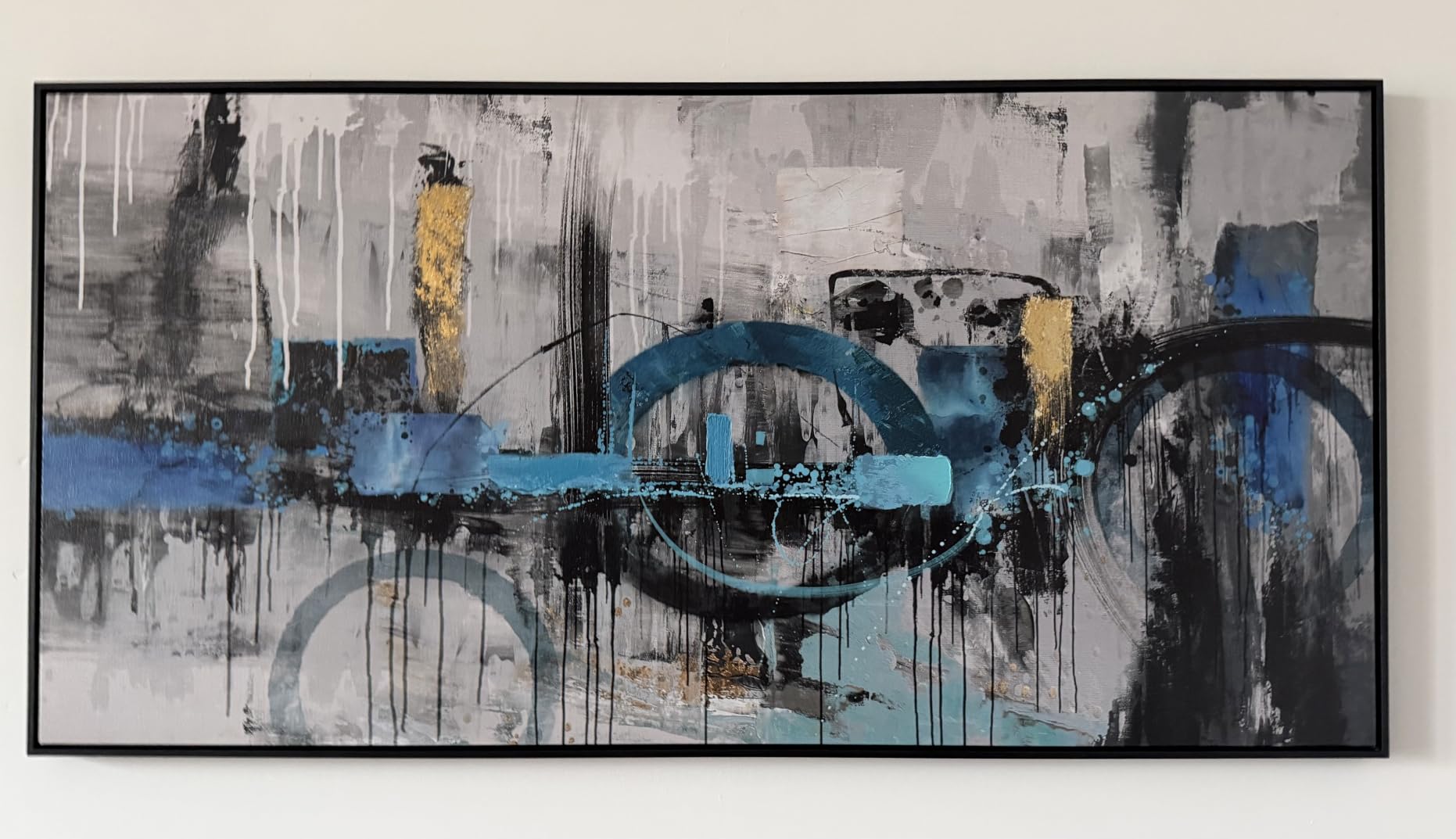KLAKLA Extra Large Wall Art - Abstract Huge Canvas Picture Wall Decor Living Room Oversized Artwork for Walls Bedroom Office Decoration Modern Frame Wall Art customer photo 1