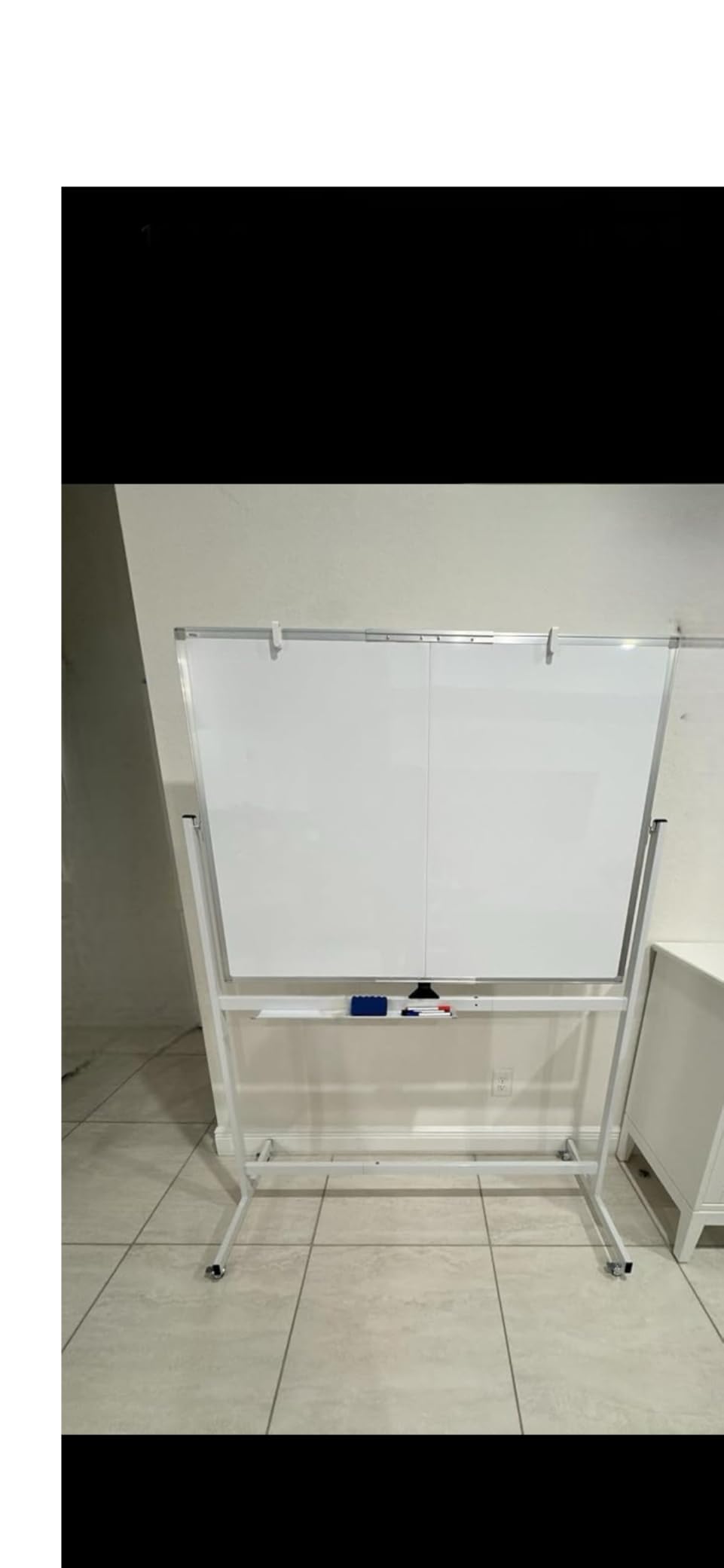 Large Rolling Whiteboard on Wheels, 48