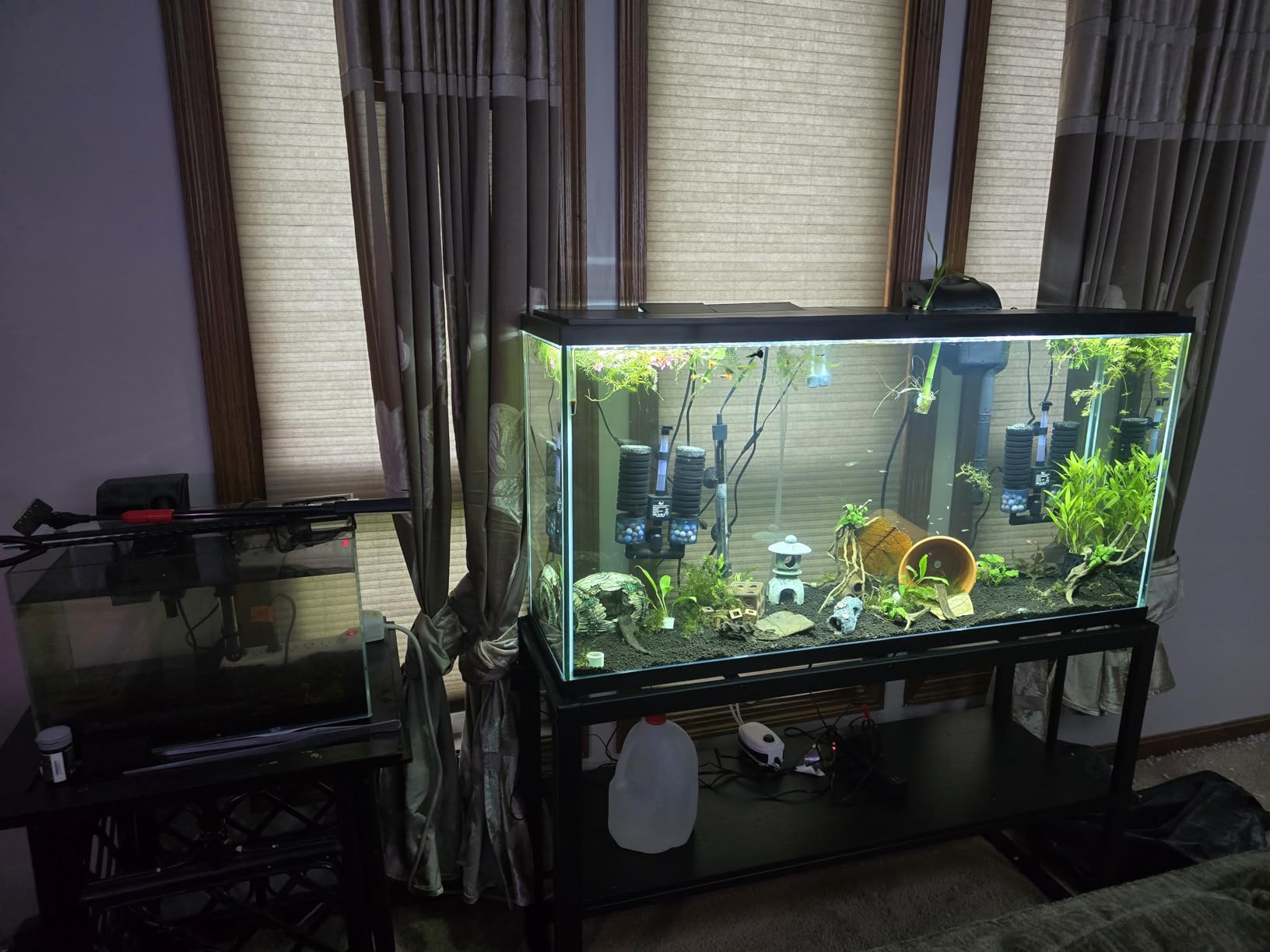 VOWNER 55-75 Gallon Fish Tank Stand, Metal Aquarium Stand, Black | 48.4