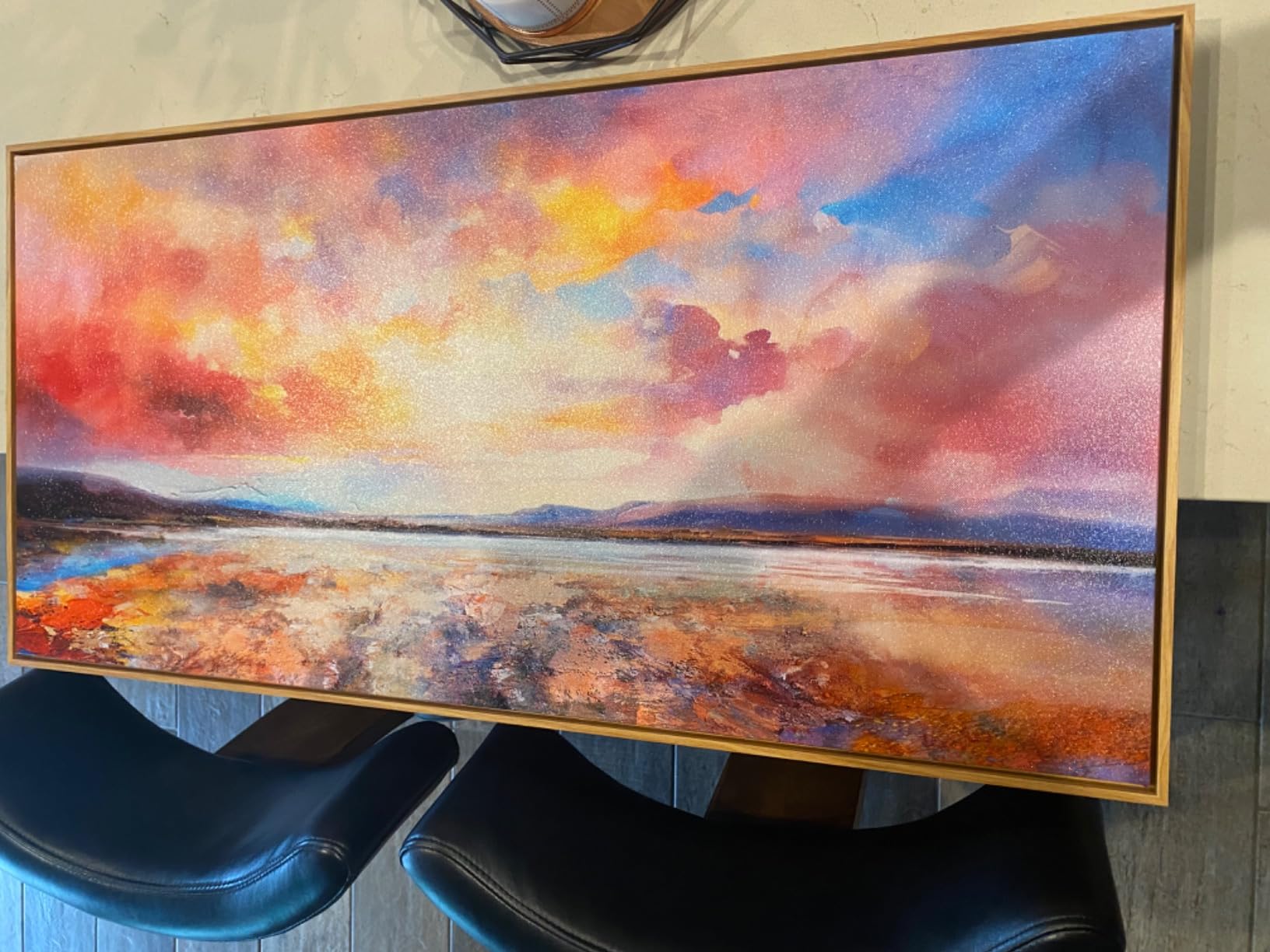 DVQ ART Canvas Wall Art for Living Room Large Size - Coastal Sunset Canvas Prints - Beach Wall Art for Home Decor, Ocean Scenery Picture, Framed Seascape Poster 20