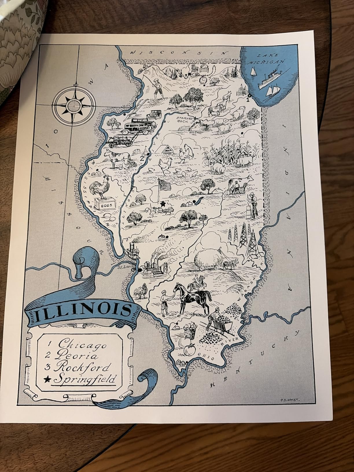 Poster Master California Travel Poster - Aqua Turquoise Vintage Map Print - Unique Wall Decor Gift for Home, Living Room, Kitchen, Bedroom, Bathroom - California Souvenirs, 11x14 Black Framed customer photo 1