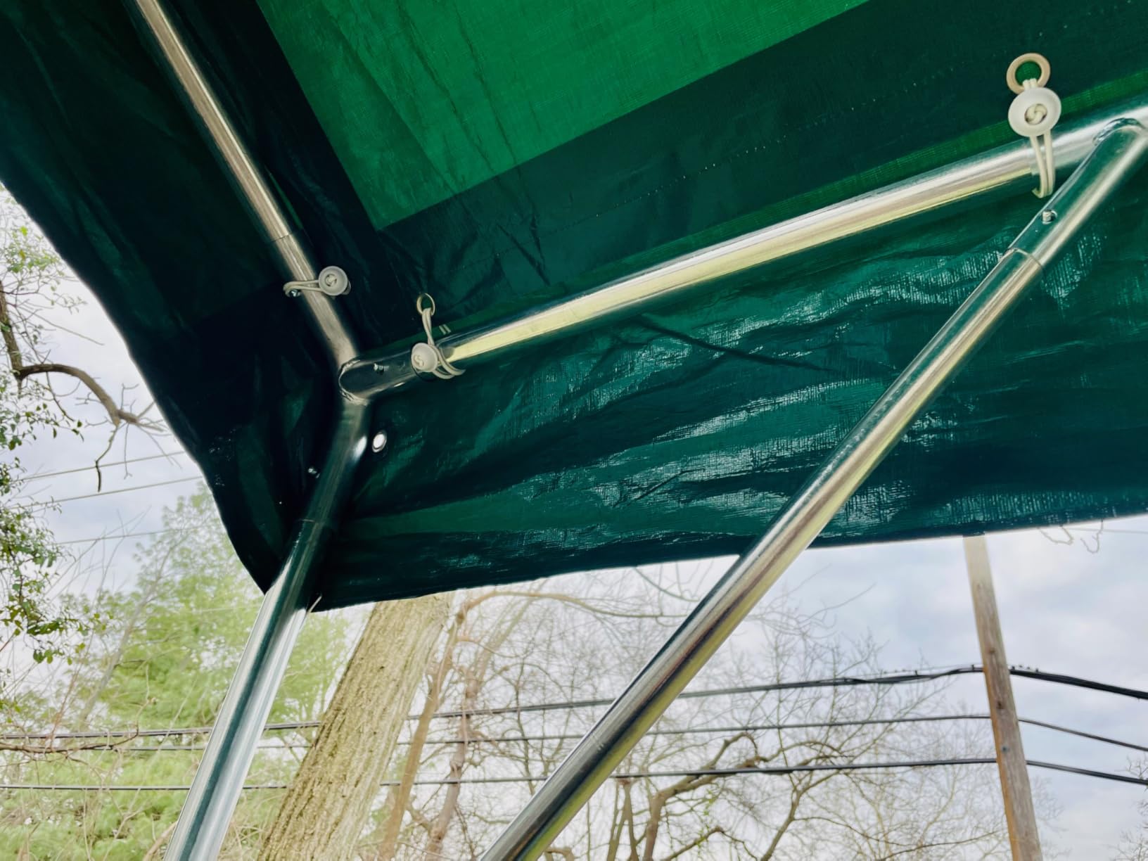 ADVANCE OUTDOOR 10x20 ft Heavy Duty Carport Potable Car Canopy Garage Party Tent Boat Shelter, Adjustable Height from 9.5 ft to 11 ft - Gray customer photo 2