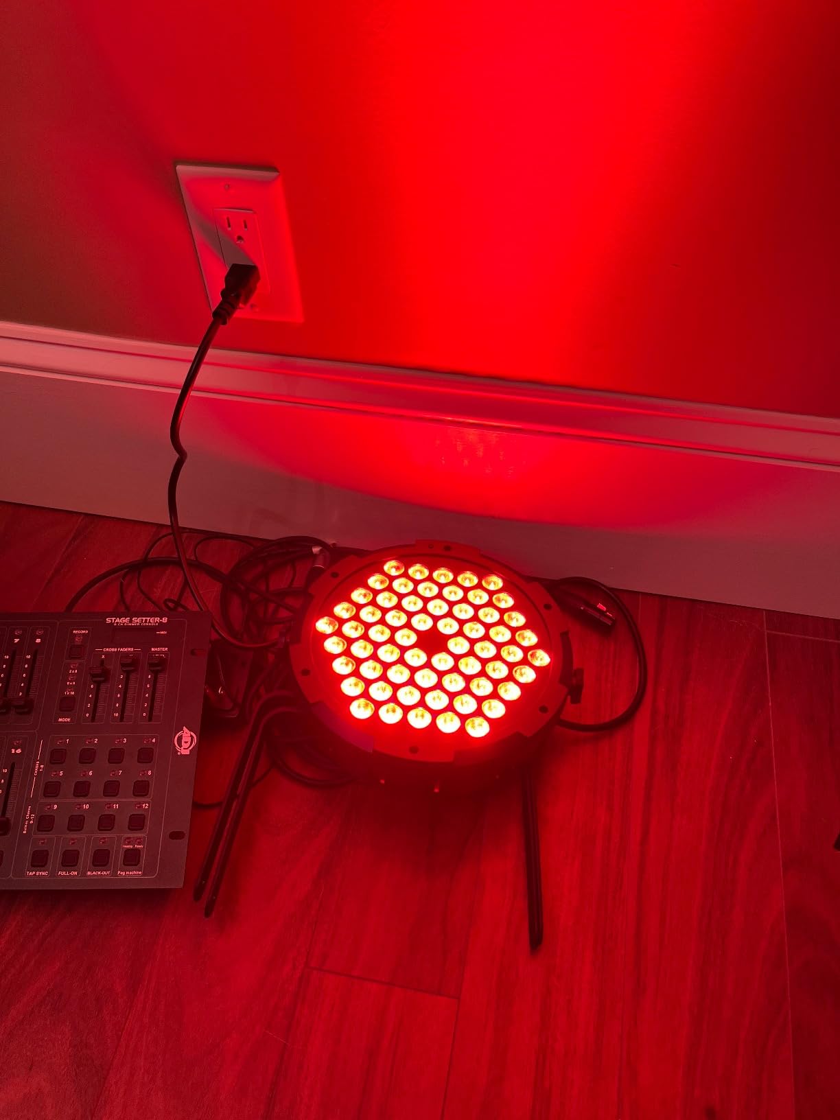 90W 60LED Dimmable Stage Par Light by Remote & DMX Control - 4Pack | RGB, Sound Activated Auto Play, Multi Modes, Uplights for Events Wedding Church Dance Club Home Party Lighting customer photo 1
