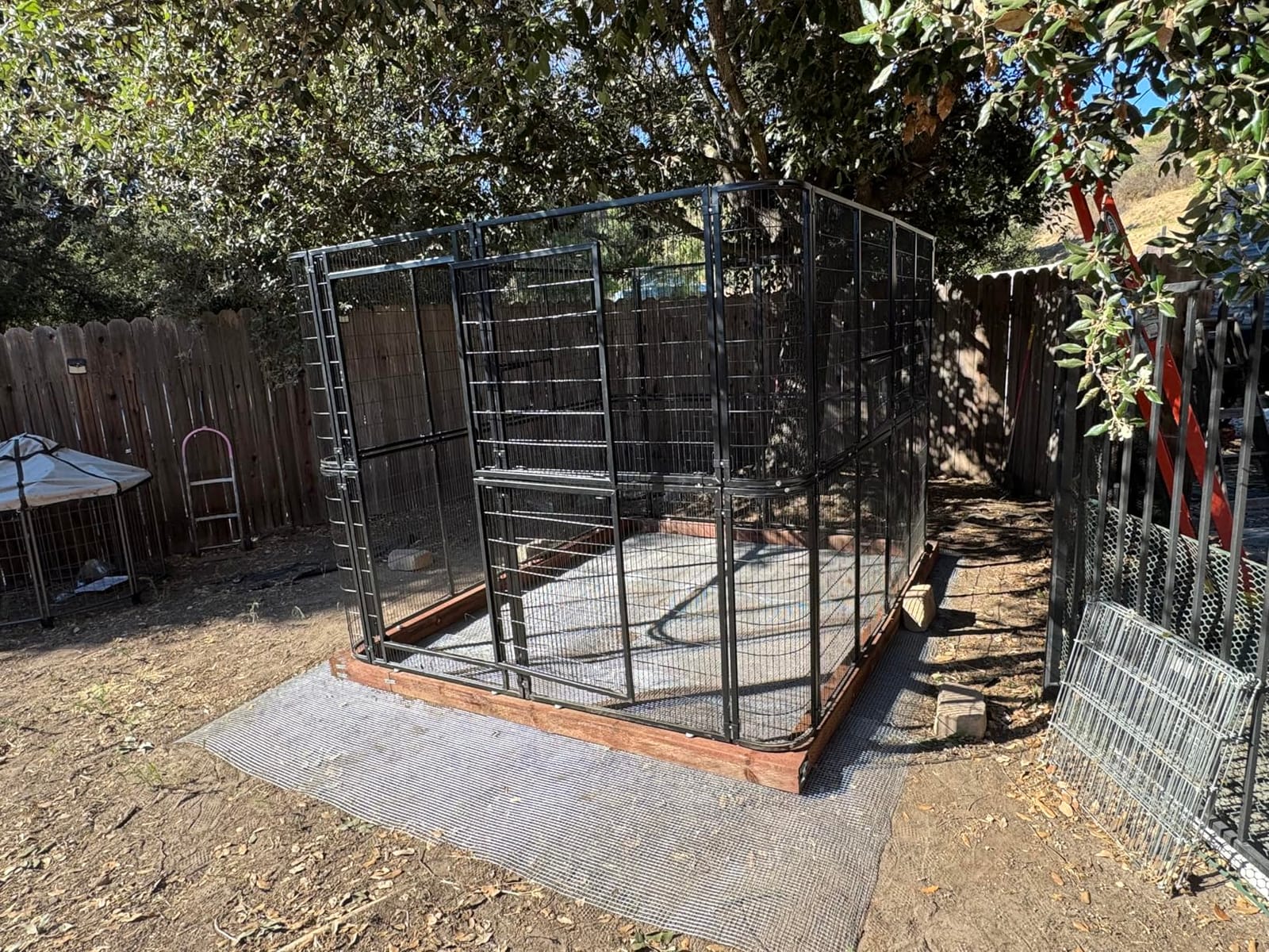 87-Inch Heavy Duty Walk-in Bird Cage - Large Outdoor Aviary Metal Birdcage with Stand, 7.22x5.25x6.8ft Flight Space for Macaw, Budgie, Conure, Lovebird, Parakeet, Cockatiel customer photo 2