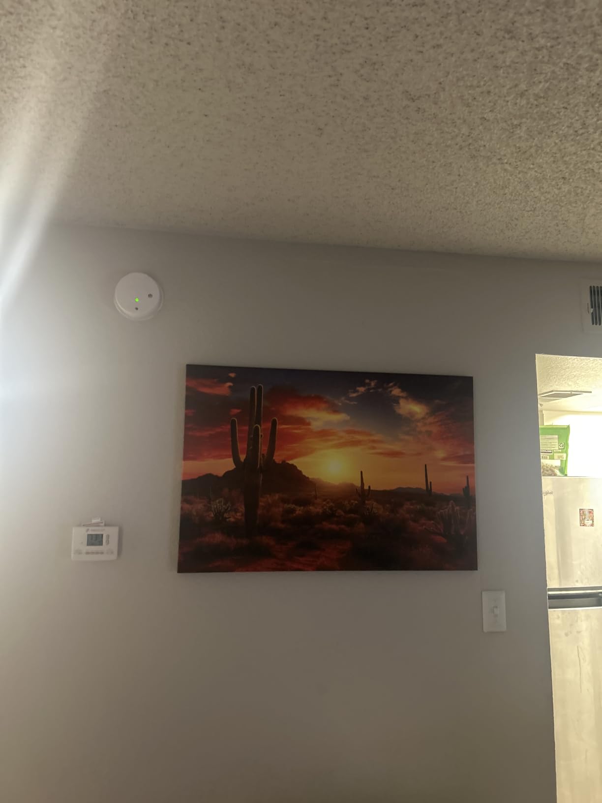 HJY Art Superstition Mountains Sunset Canvas Wall Art Arizona Western Desert Cactus Wall Decor Nature Landscape Pictures Wall Artworks Posters for Living Room Home Decorations (24''H x 36''W) customer photo 1