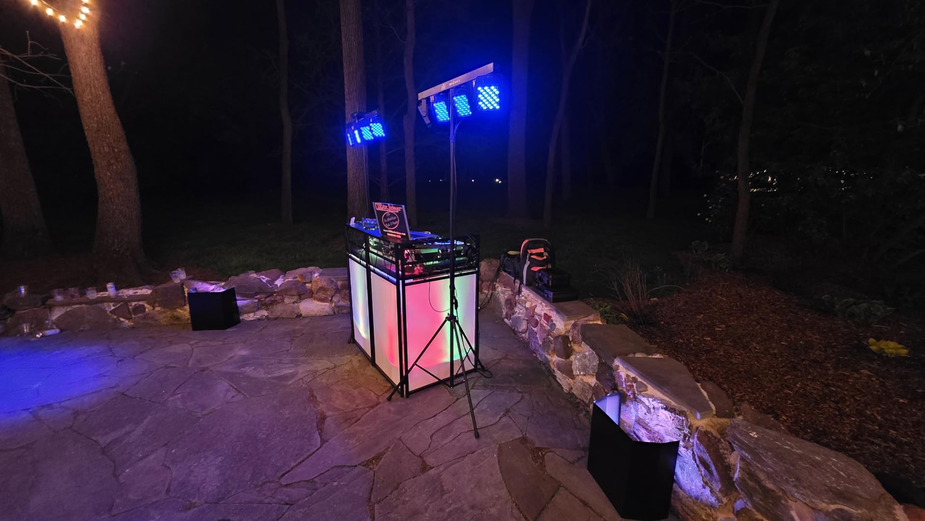 AxcessAbles Two-Tier Portable DJ Booth | Large DJ Table Stand w/ 43