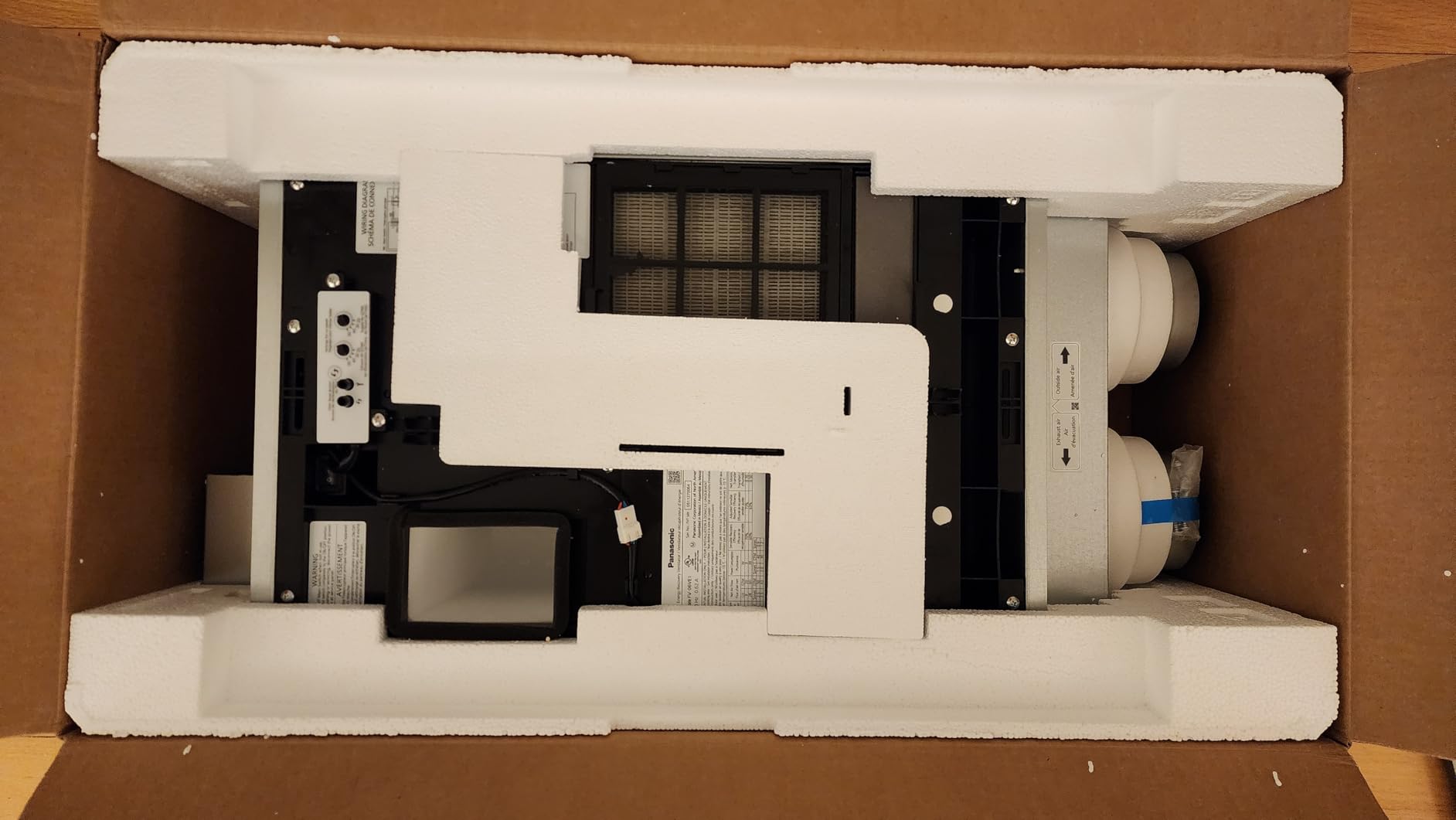 Panasonic WhisperComfort 60 Energy Recovery Ventilator (ERV), Wall/Ceiling Mount Exhaust Fan, FV-06VE1, 60 CFM customer photo 1