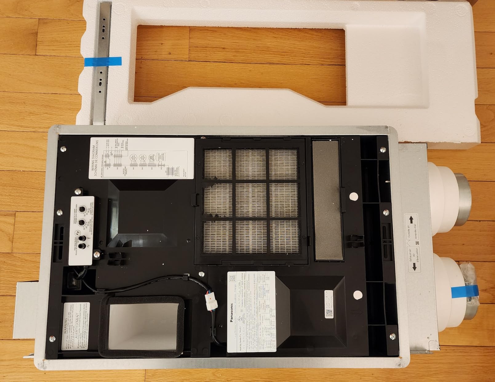 Panasonic WhisperComfort 60 Energy Recovery Ventilator (ERV), Wall/Ceiling Mount Exhaust Fan, FV-06VE1, 60 CFM customer photo 2