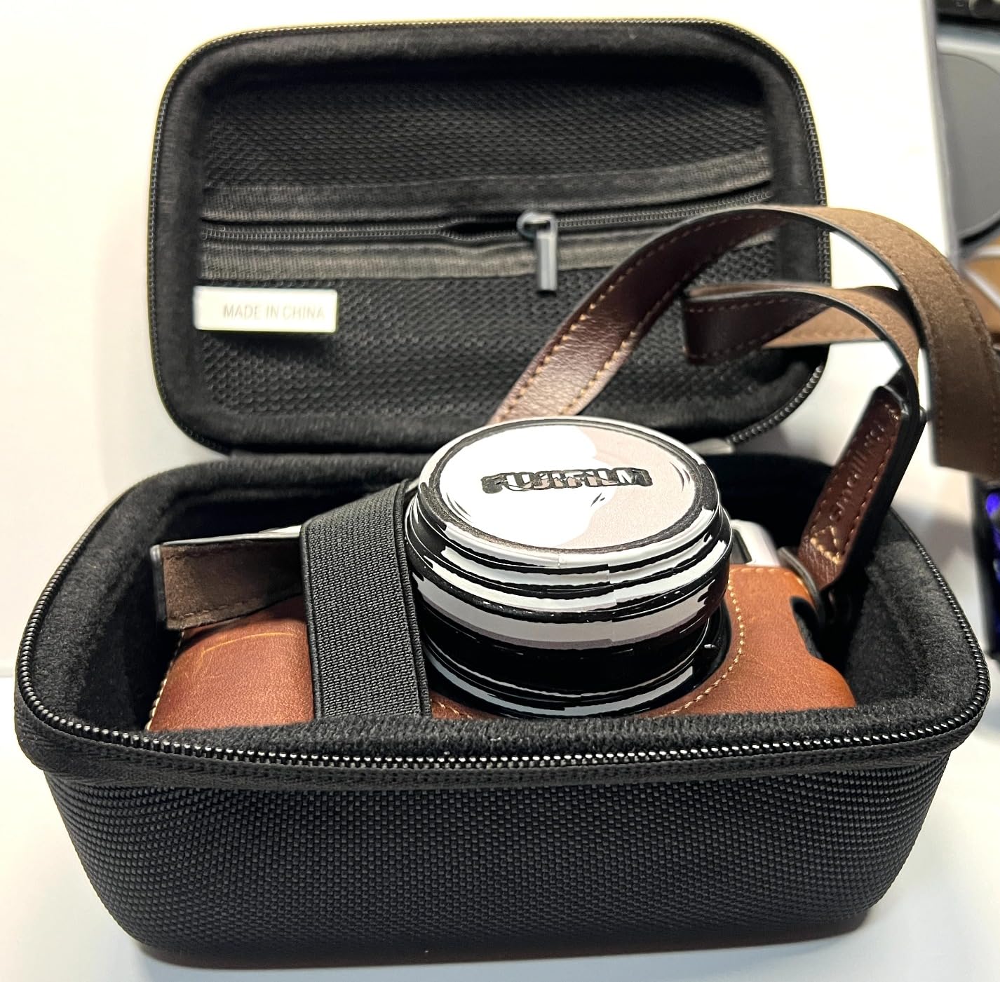 Canboc Carrying Case for Fujifilm X100VI/ X100V/ X100F/ X100S/ X-E5 Digital Camera, Zipper Mesh Pocket fit USB Cable, Black (Case Only) customer photo 1