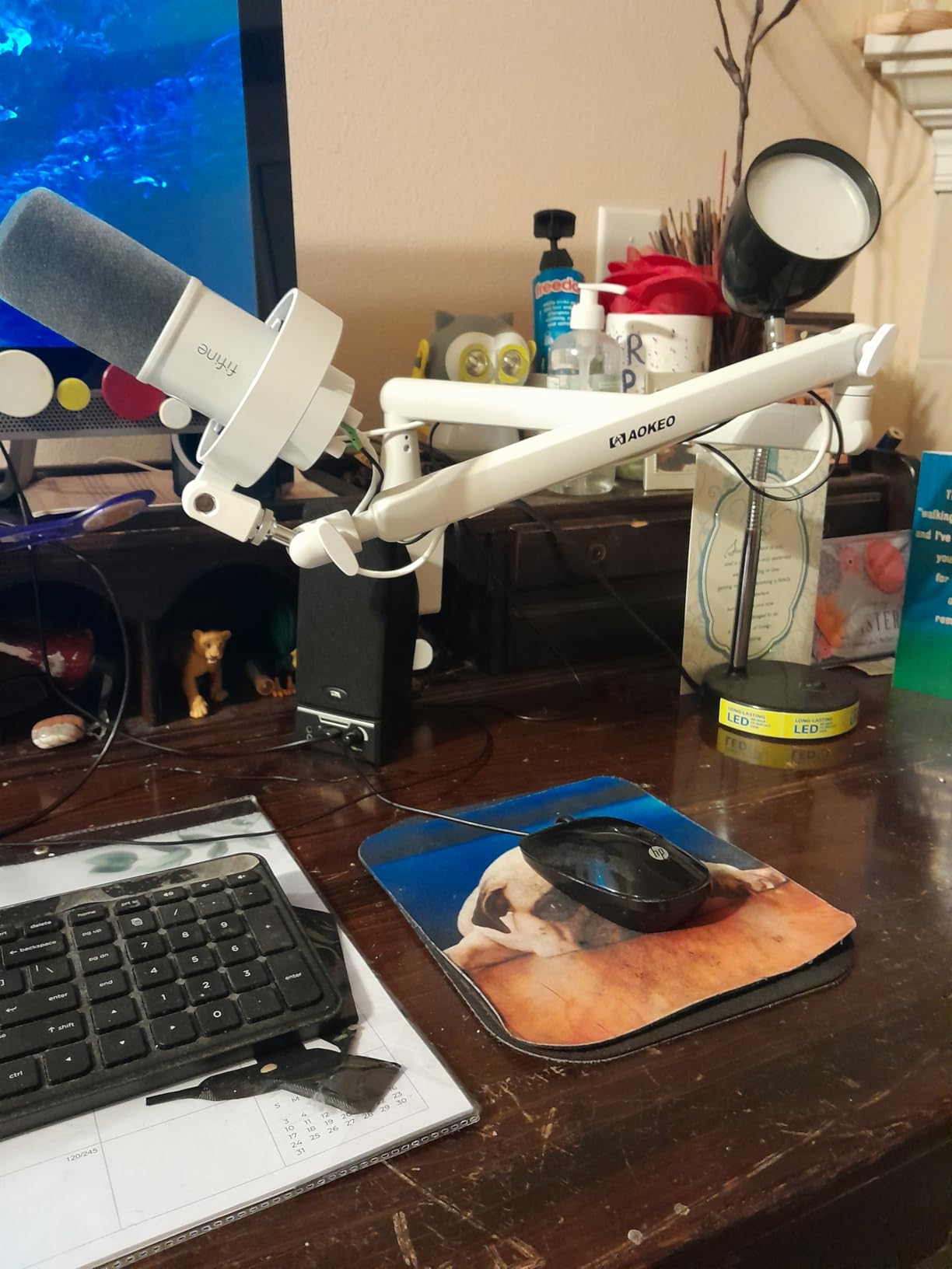 Aokeo AK-55 Desk Low Profile Adjustable Mic Boom Arm Stand, Suitable For Blue Yeti, Snowball iCE, HyperX QuadCast, SoloCast, Elgato Wave customer photo 2