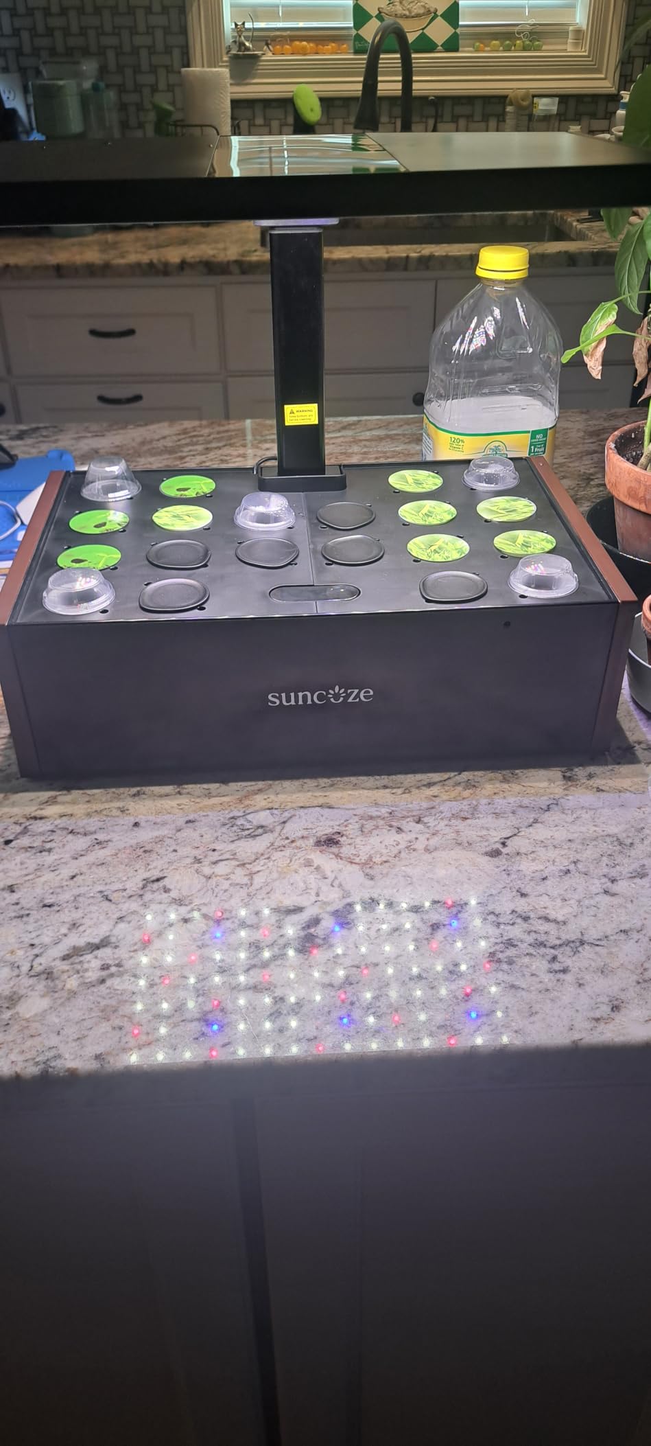 SUNCOZE Smart Hydroponics Growing System, 20 Pods, 25 in Adjustable Height | Indoor Herb Garden with 30W LED Grow Light, 10L Water Tank, Timer & Clock, Plants Germination Kit with Quiet Pump, Black customer photo 2
