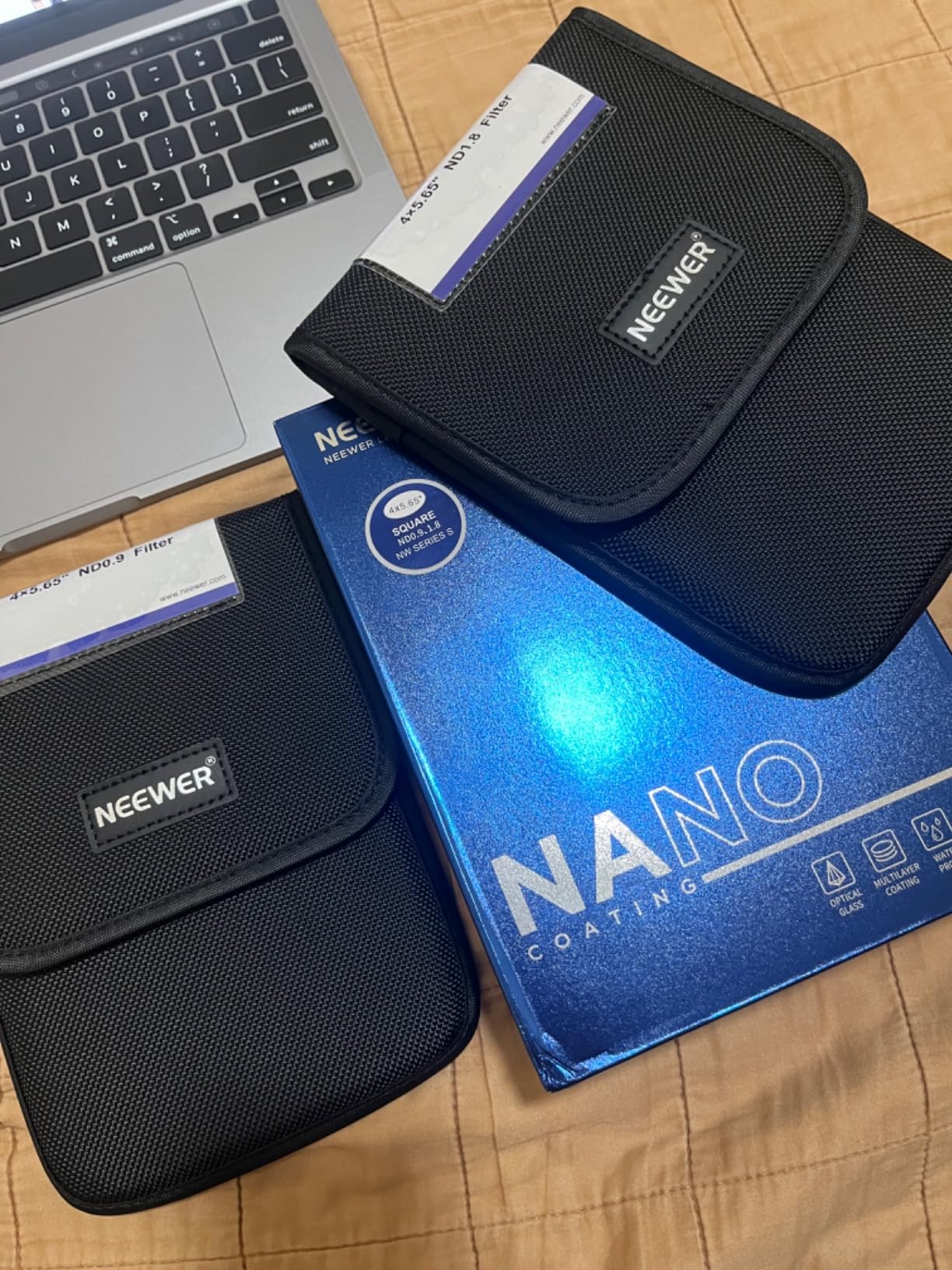 NEEWER 2 Pack ND0.9/1.8 (3/6 Stops) Square ND Filter, 4