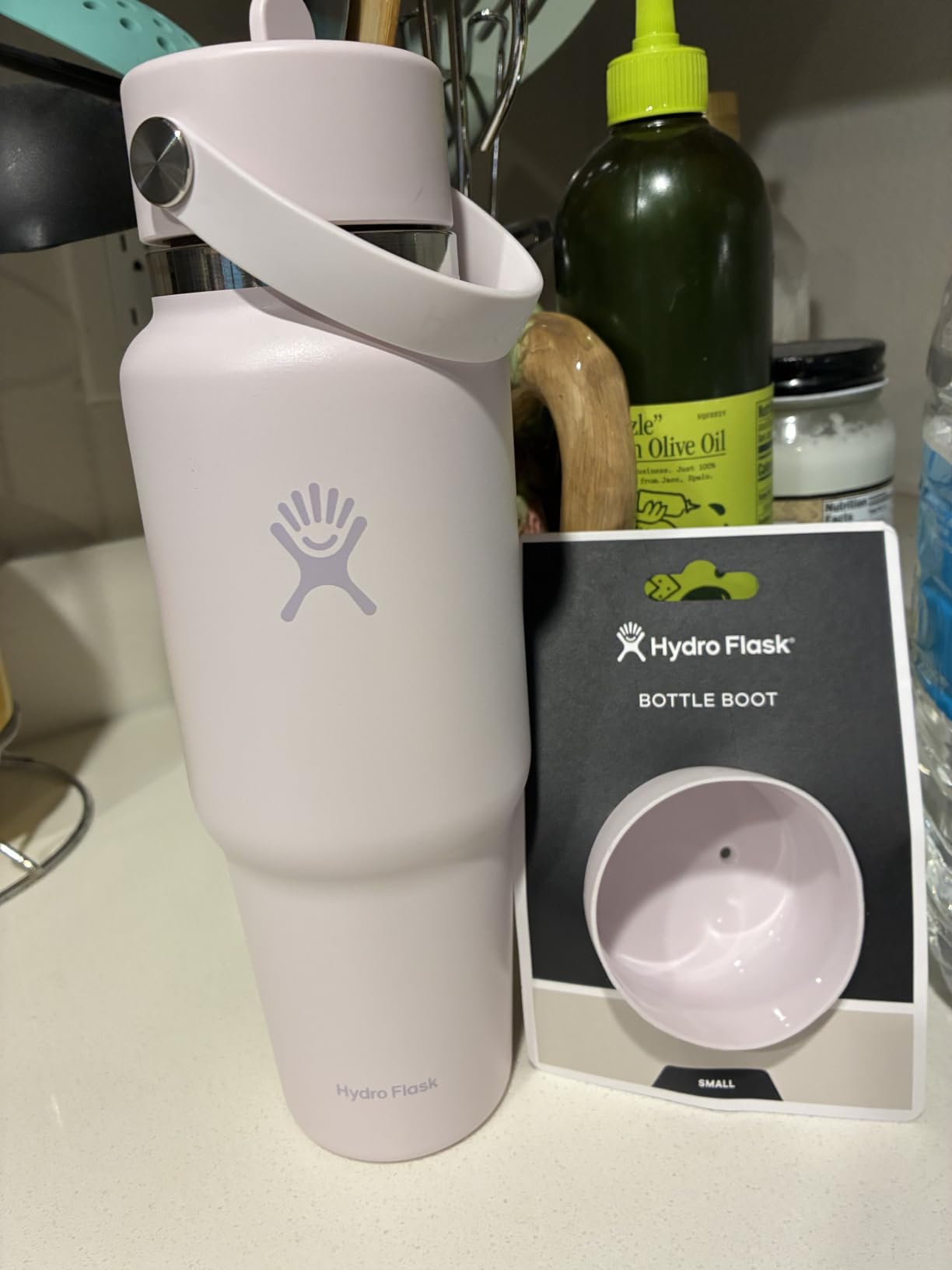Hydro Flask Travel Water Bottle - Insulated Stainless Steel - Wide Straw Lid, Non Spill, Leakproof in 32 Oz Black customer photo 1