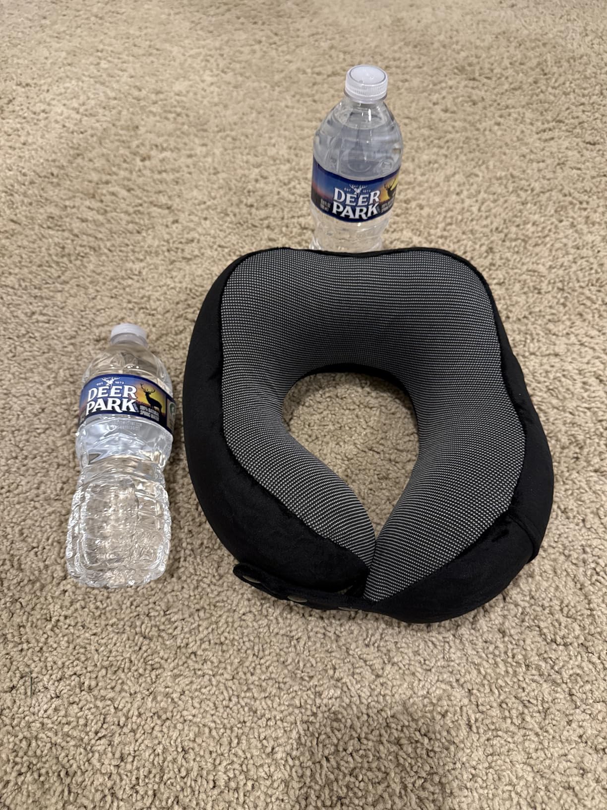 Cirorld Neck Pillow for Traveling, Travel Pillows for Airplanes,100% Pure Memory Foam Travel Neck Pillow, Adjustable Flight Pillow, Portable Plane Accessories with Eye Mask, Earplugs, Carry Bag customer photo 1
