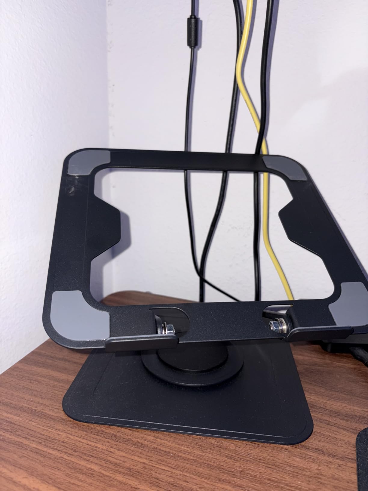LOXP Adjustable Laptop Stand, Computer Stand with 360 Rotating Base, Ergonomic Laptop Riser Mount for Desk Foldable Protable Computer Desk Fits with MacBook Pro Air (10-16
