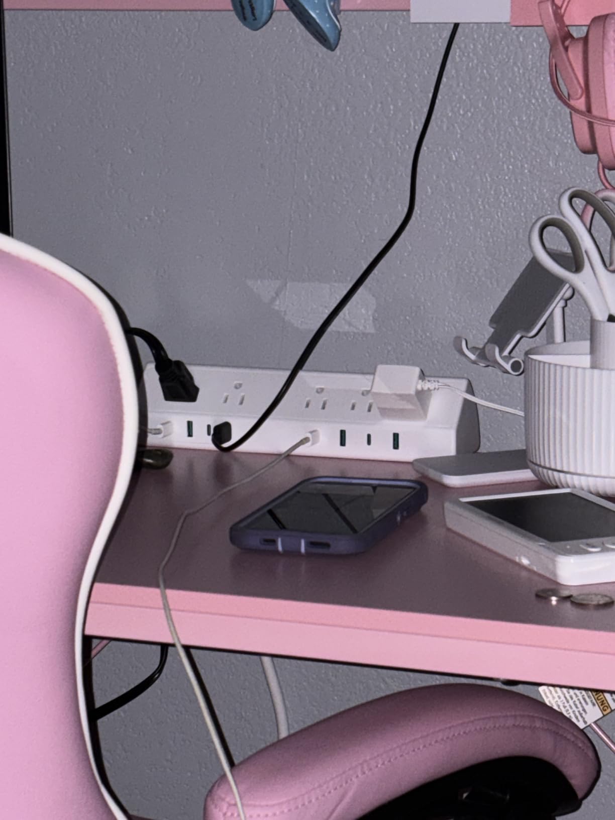 Jgstkcity Desk Clamp Power Strip,45W Fast Charging Station,4 USB-C,4 USB-A,Desk Mount Surge Protector,1875W Extension Cord with Multiple Outlets,ETL Listed, for Home Office Dorm Room customer photo 1