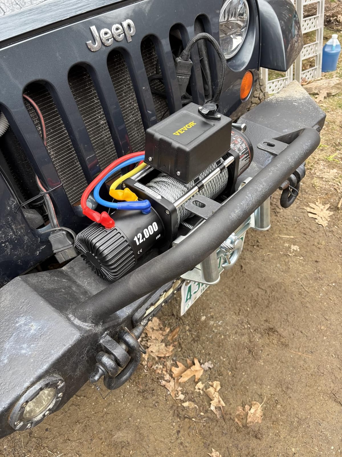 VEVOR Electric Winch, 4000 lb Line Pull Capacity, 12V DC ATV/UTV Winch with Steel Cable Roller Fairlead Wireless & Wired Remote Control, IP55 Waterproof customer photo 2