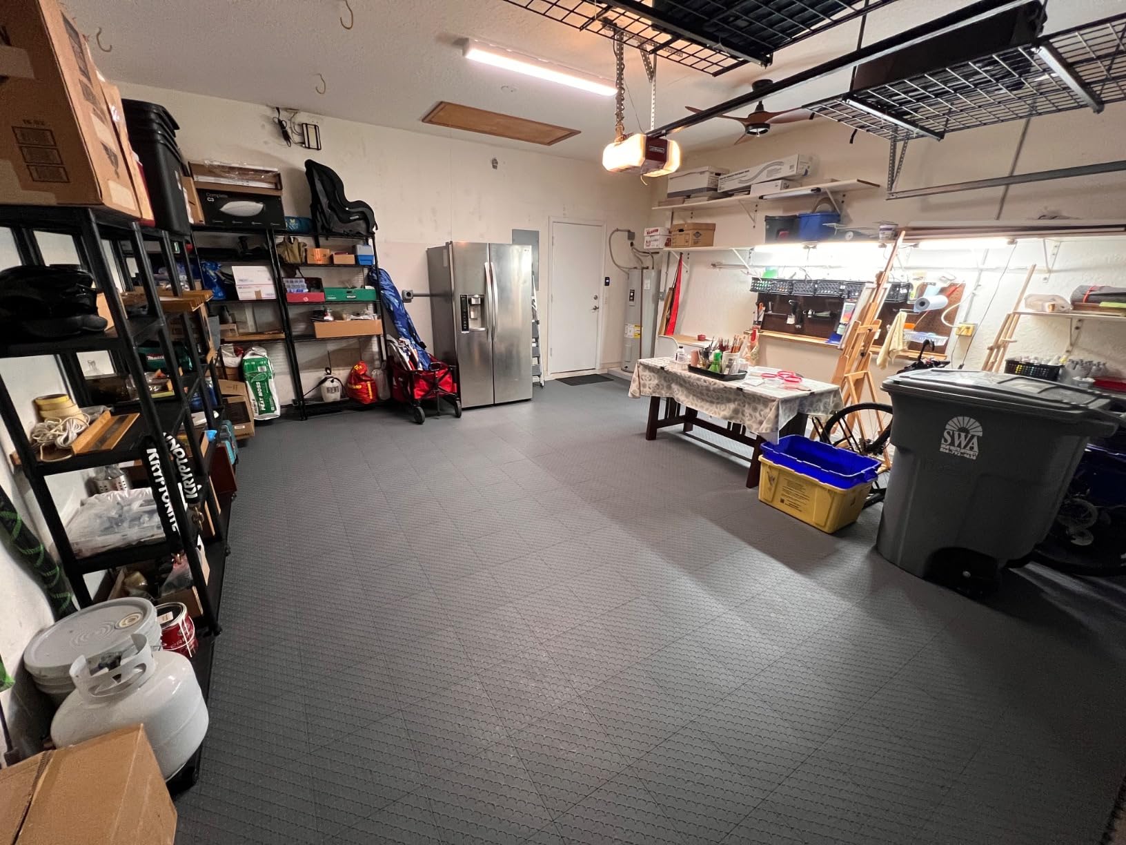 Heavy Duty PVC Garage Floor Tiles - 60 Pack, 12