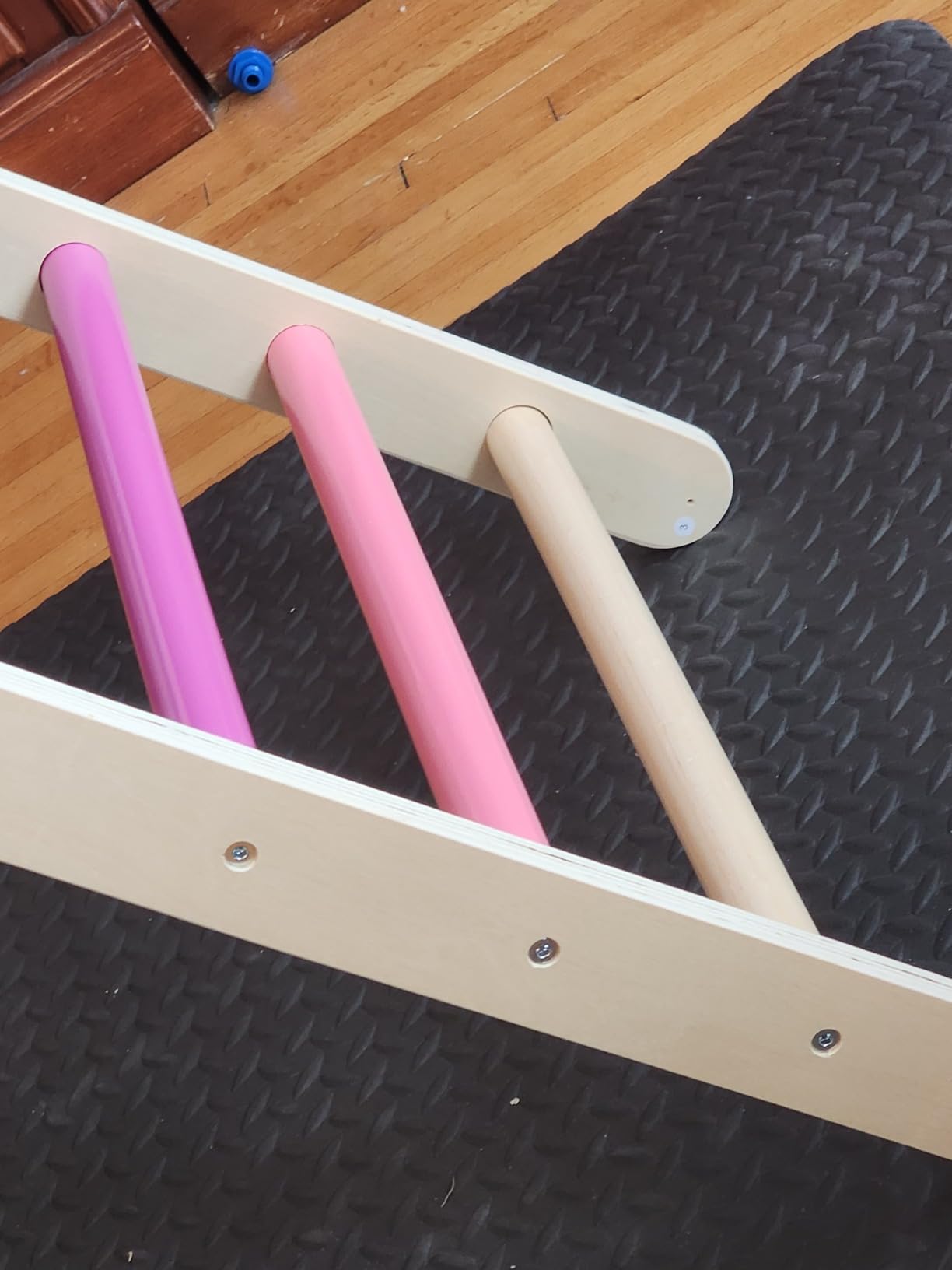 Tiny Land Pikler Triangle Set, 7-in-1 Foldable Pikler Triangle Climbing Toys Set for Kids,Baby Indoor Playground Jungle Gym, Wooden Montessori Climbing Set for Toddler (Rainbow) customer photo 1
