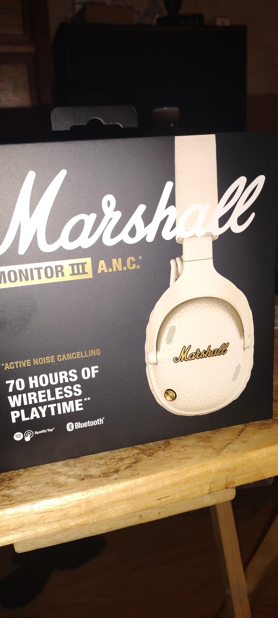 Marshall Monitor III A.N.C. Wireless Over-Ear Bluetooth Headphones - Active Noise Cancellation | 100+ Hr Playtime | Microphone for Calls | Lightweight, Foldable Design for Travel - Black customer photo 1
