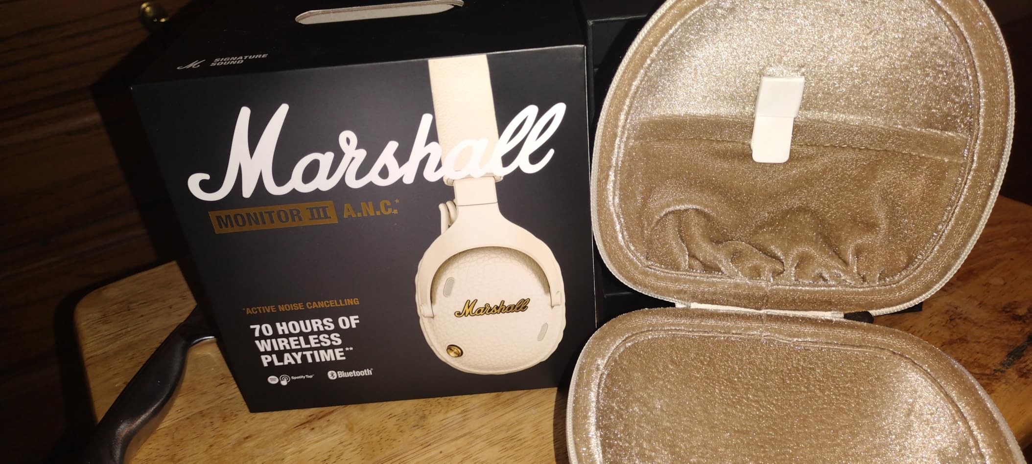 Marshall Monitor III A.N.C. Wireless Over-Ear Bluetooth Headphones - Active Noise Cancellation | 100+ Hr Playtime | Microphone for Calls | Lightweight, Foldable Design for Travel - Black customer photo 2