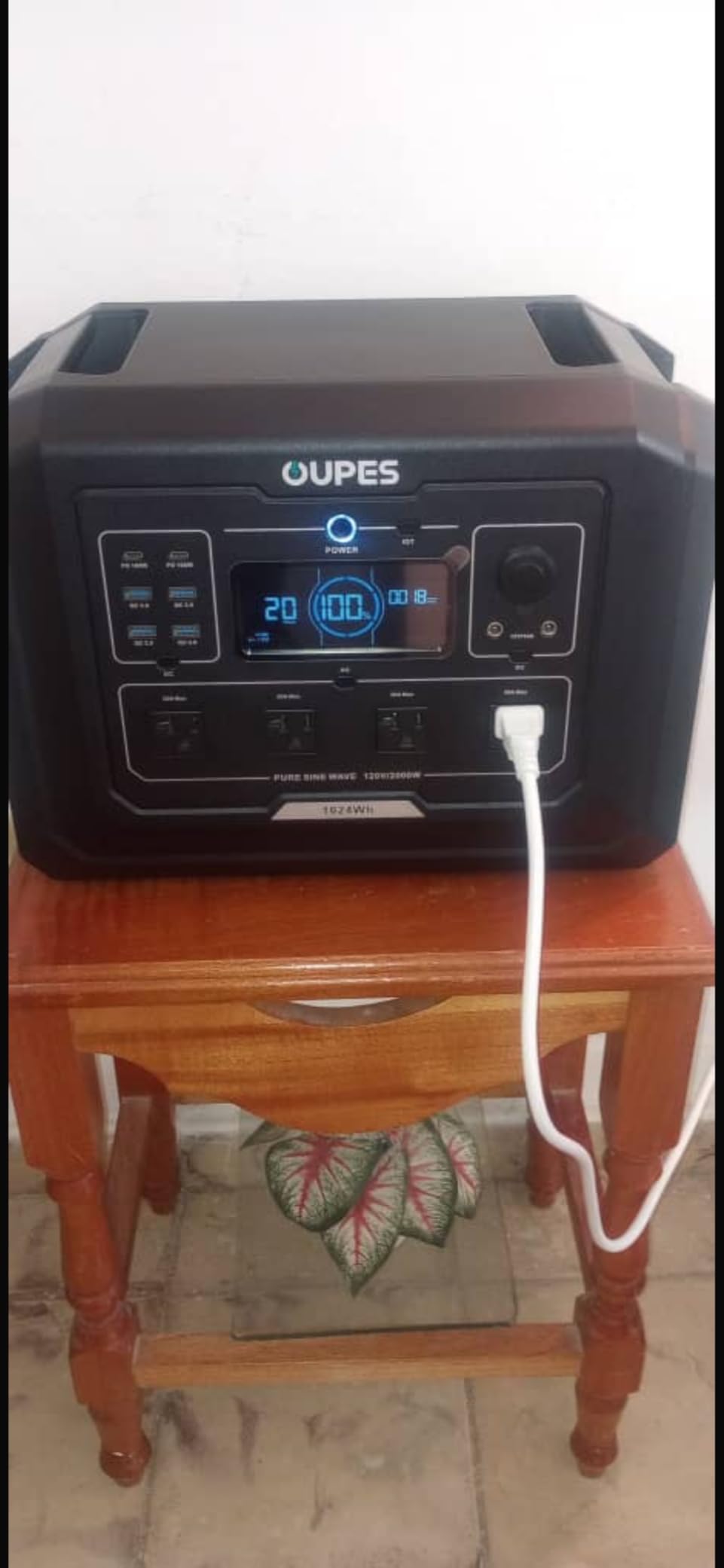 OUPES Mega 1 Portable Power Station 2000W (Surge 4500W), 1024Wh LiFePO4 Battery Generator, Expandable to 5kWh, UPS, for Home Backup Power, Camping, Road Trips customer photo 1