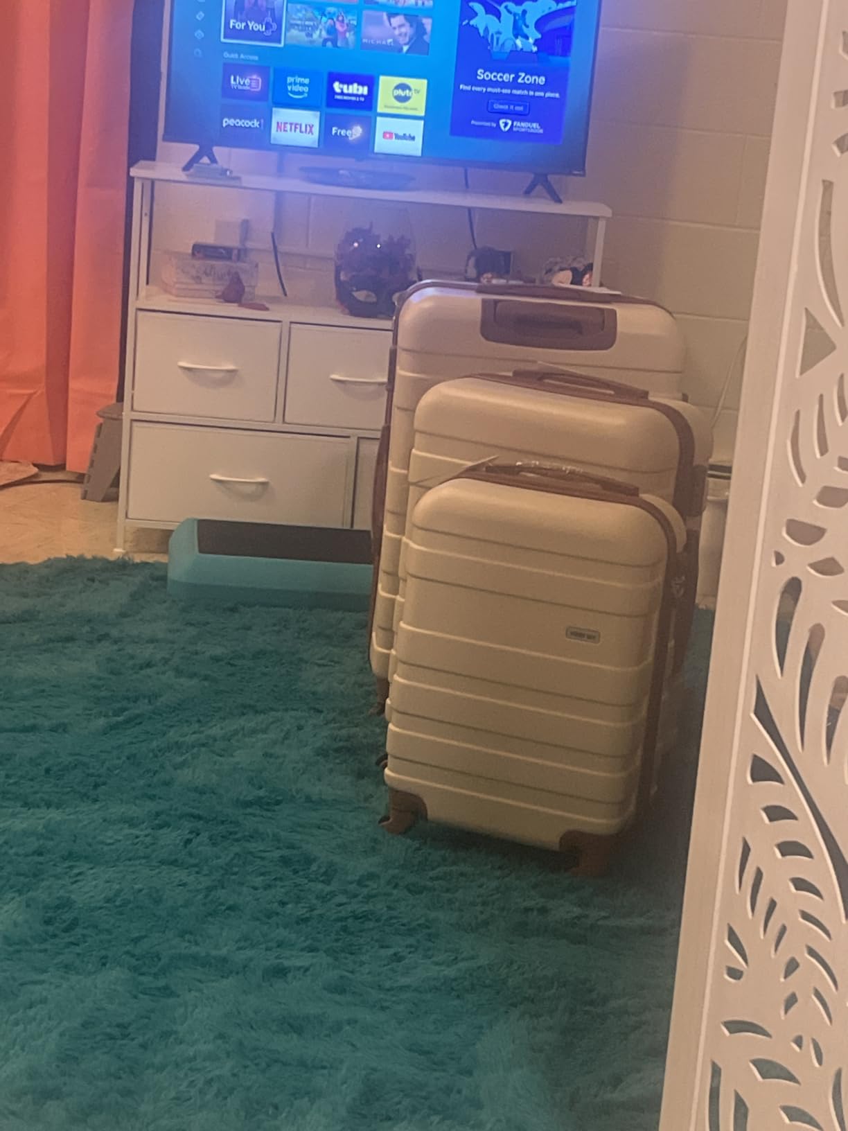 Luggage 3 Pcs ABS Hardside Luggage Sets Spinner Wheels Suitcases customer photo 1